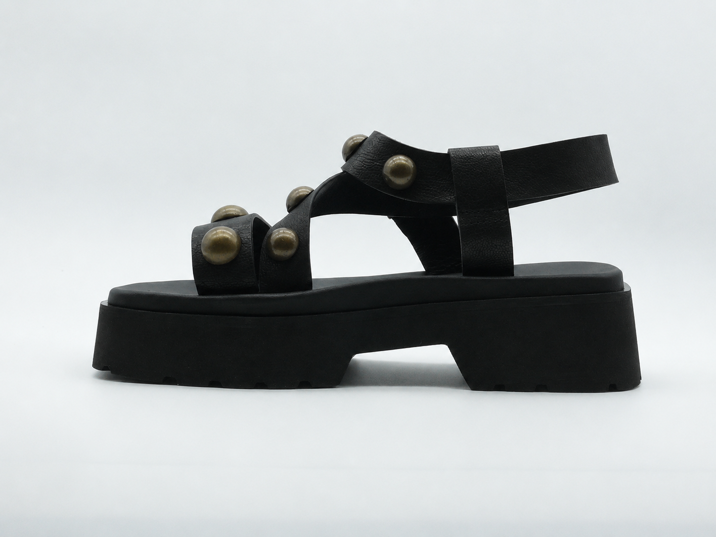 Fru.it 7930 Texano Nero – Sandales plateforme Femme