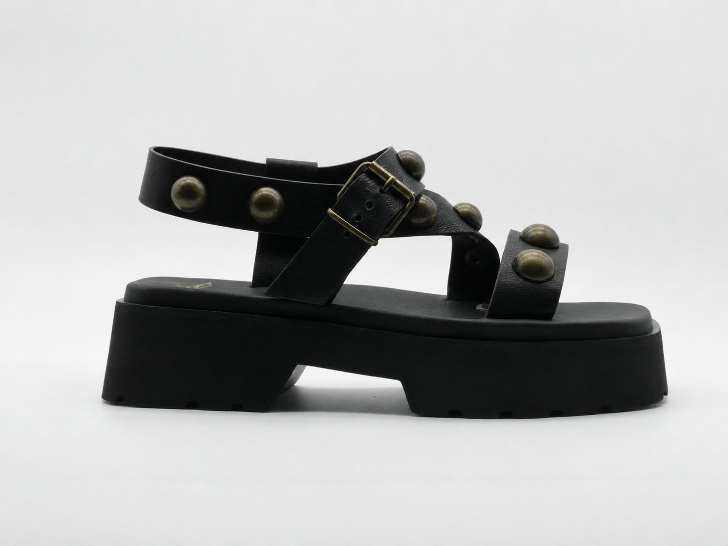 Fru.it 7930 Texano Nero – Sandales plateforme Femme