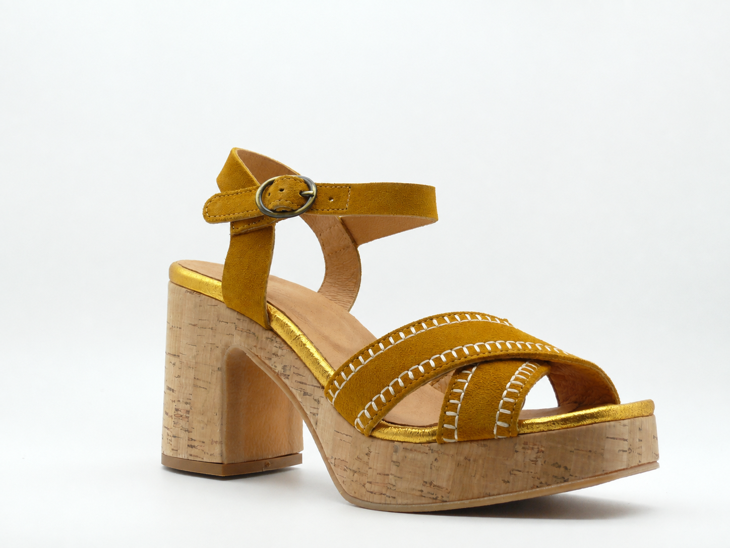 MINKA Design Ignatia Chanvre – Sandales à talon Femme