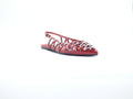 ASH Bazaar Aura Rouge – Sandales plates slingback en cuir à clous Femme