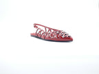 ASH Bazaar Aura Rouge – Sandales plates slingback en cuir à clous Femme