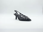 ASH Bizarre Escarpins Slingback Cuir Noir Clouté