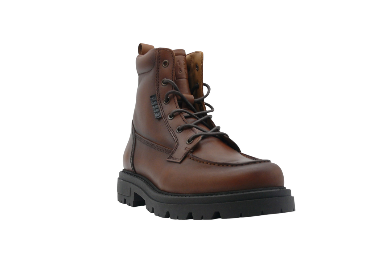 Pellet Armel Boots Homme Cuir Pull Up Brandy