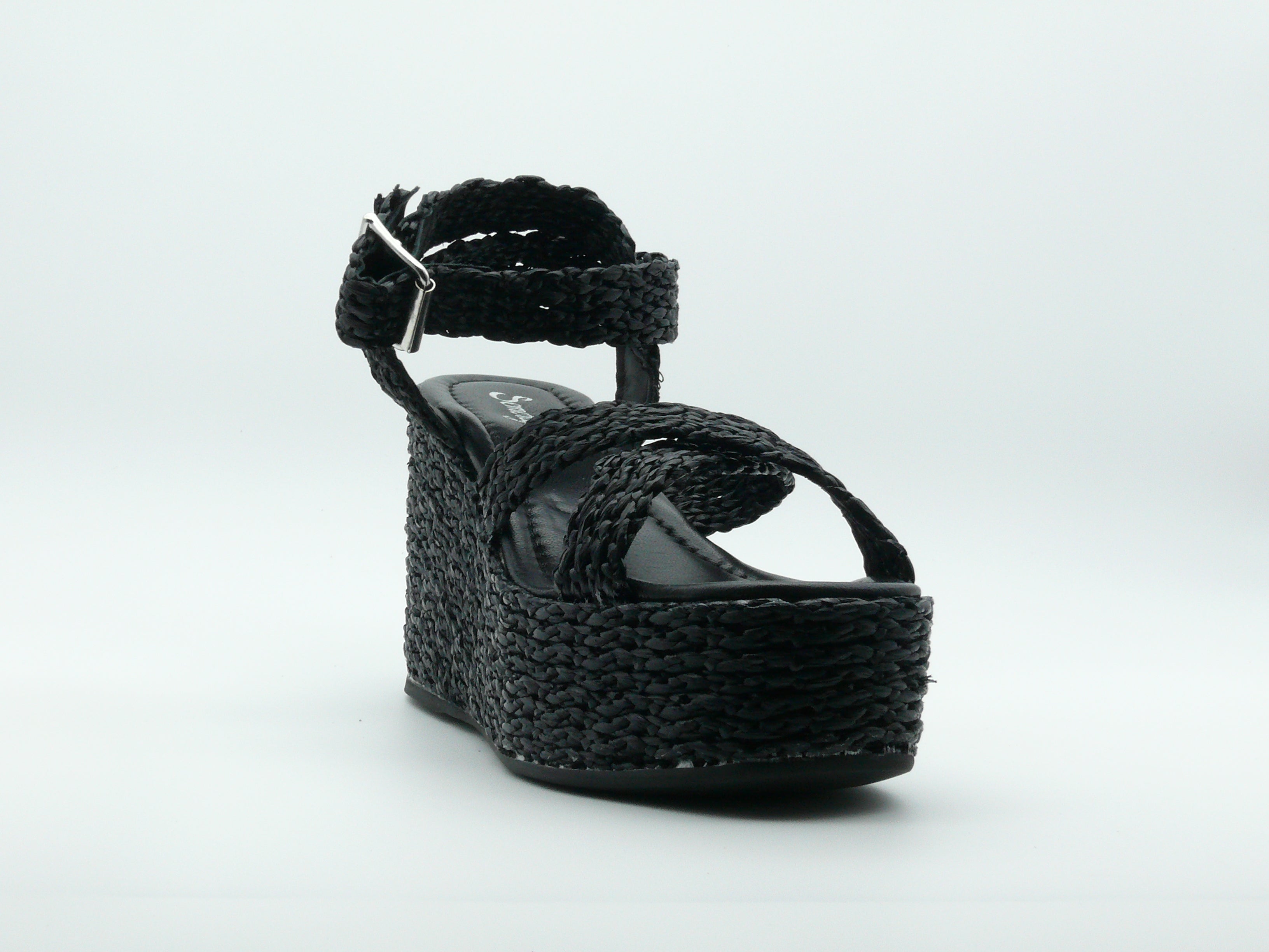 Semerdjian 2780 Rafia Nero – Sandales compensées Femme
