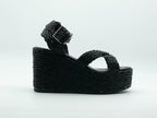 Semerdjian 2780 Rafia Nero – Sandales compensées Femme
