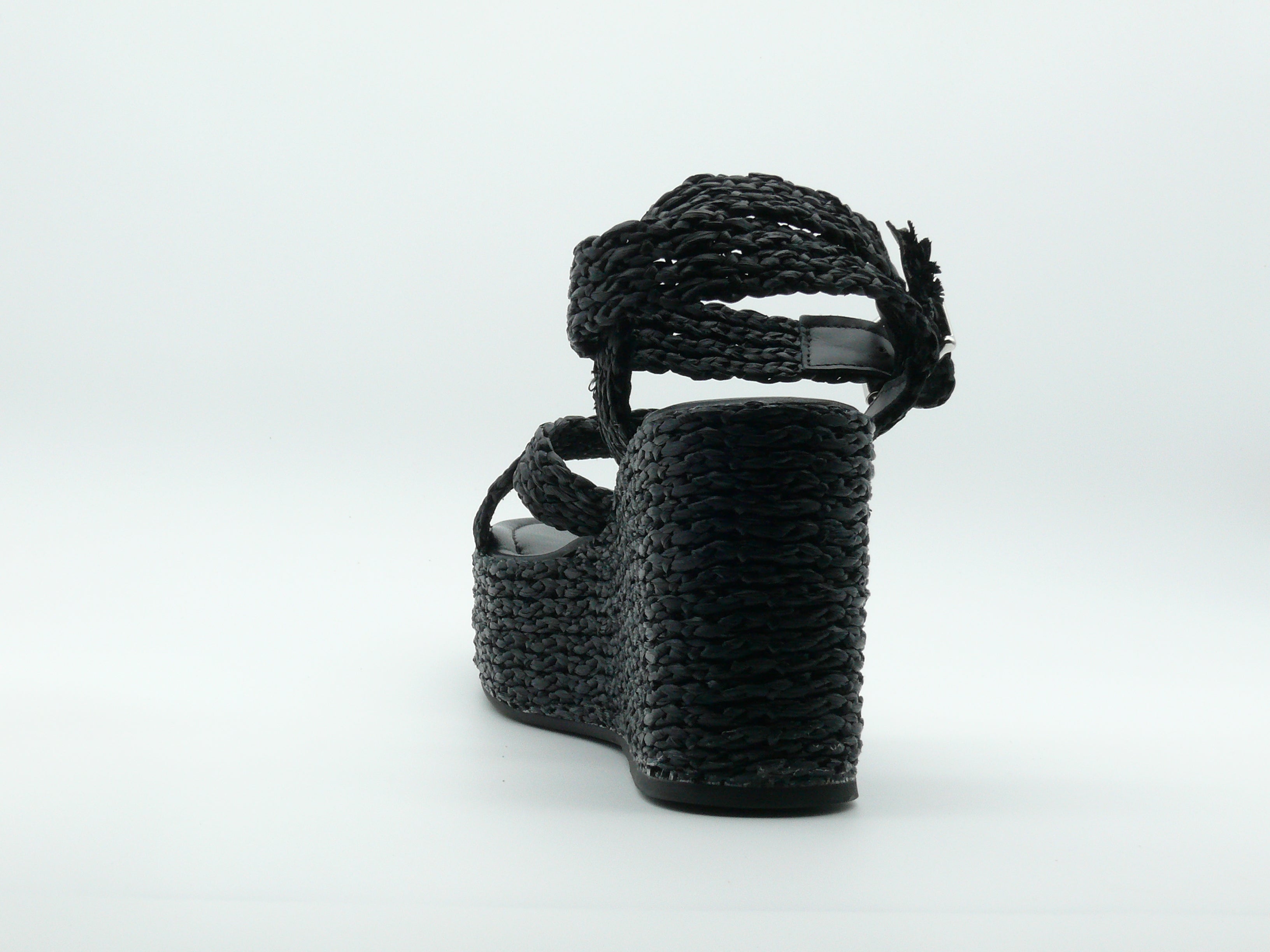 Semerdjian 2780 Rafia Nero – Sandales compensées Femme