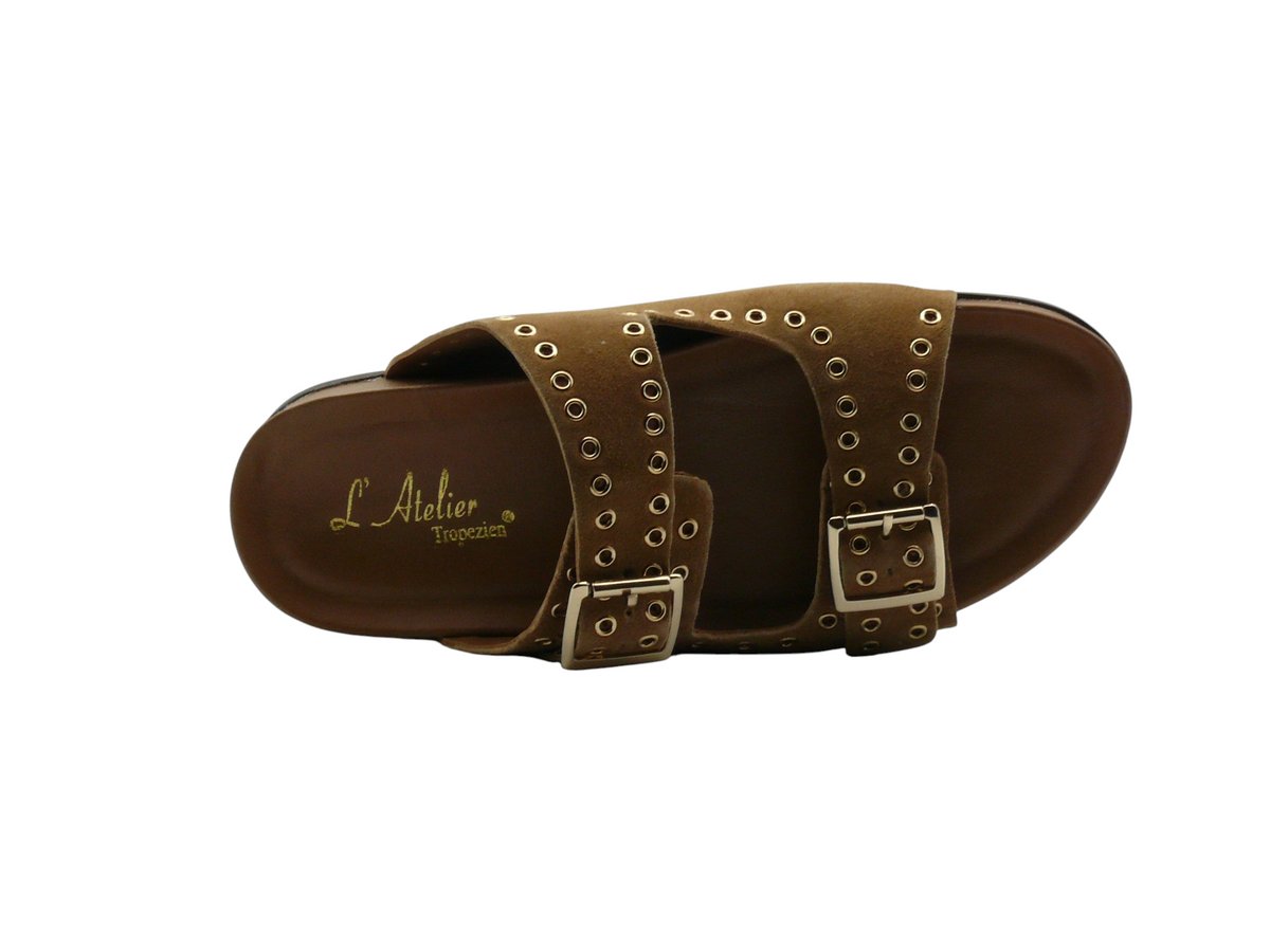 L'Atelier Tropézien CHV100 – Sandales Plates Femme