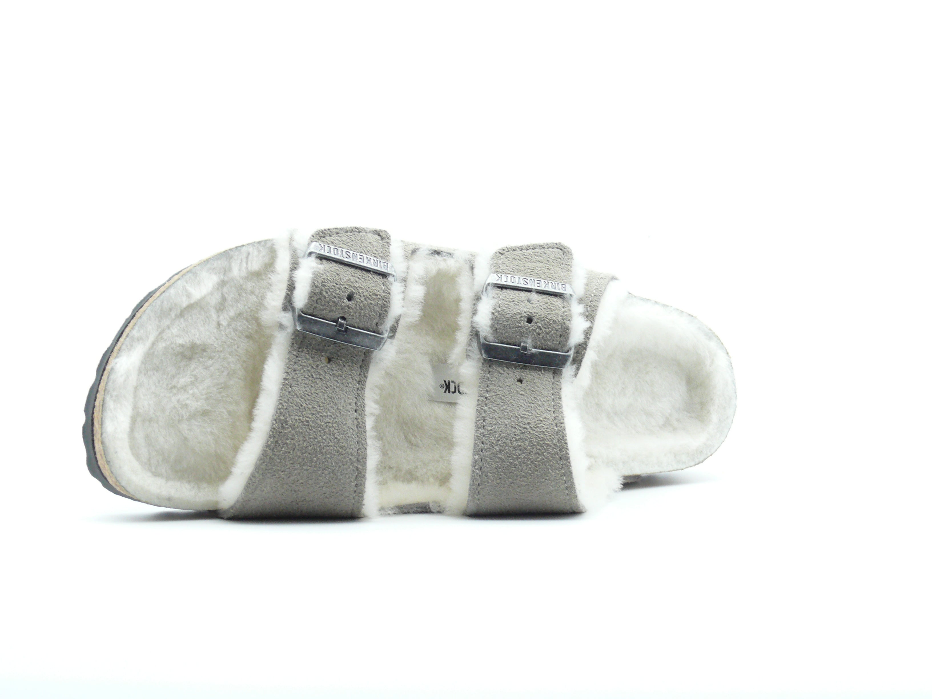 Birkenstock Arizona Shearling Sandales Femme - Stone