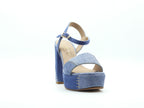 Fiorina S-152620PA1 Sandales Plateforme Femme Bleu Jean