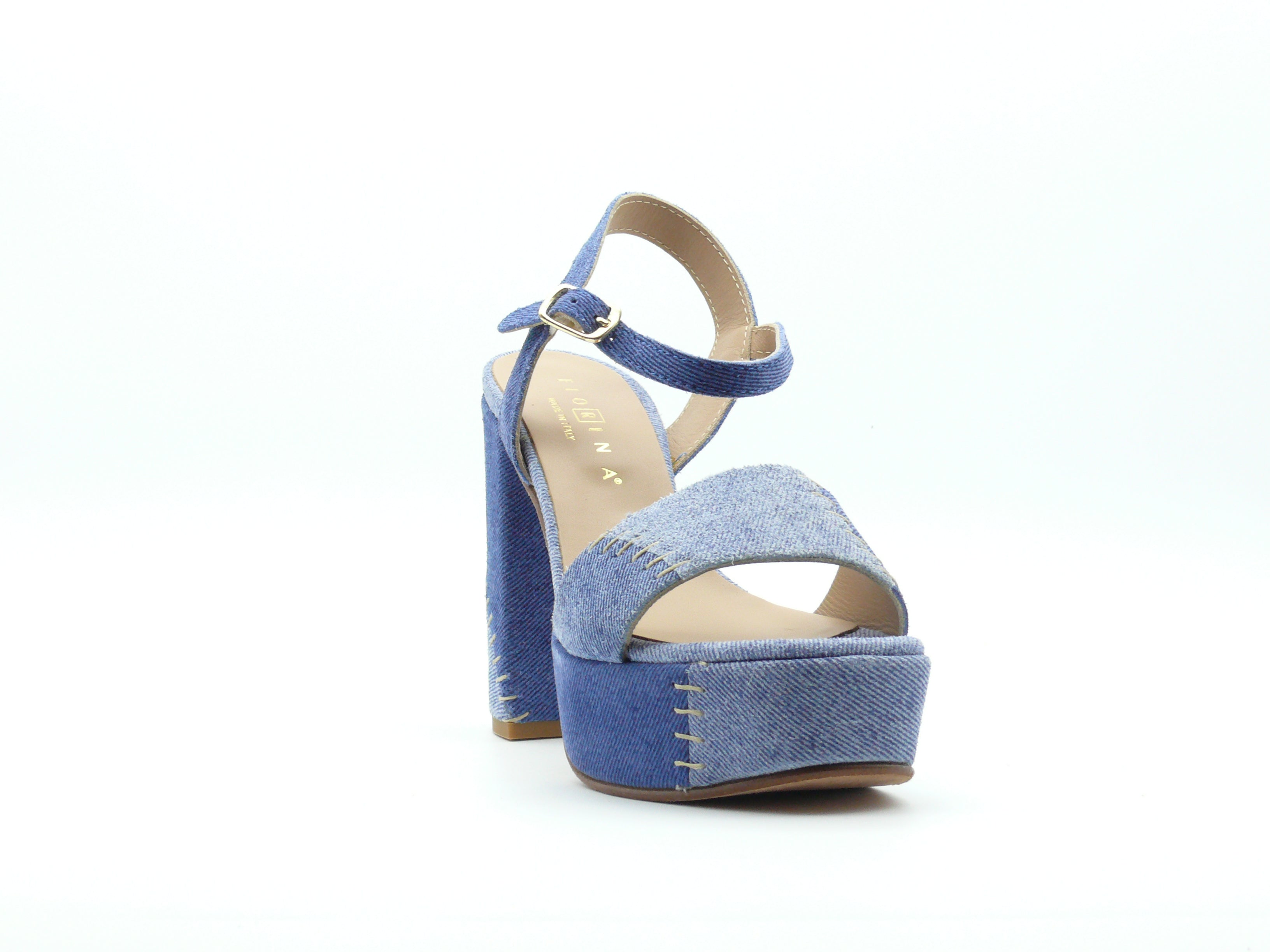 Fiorina S-152620PA1 Sandales Plateforme Femme Bleu Jean