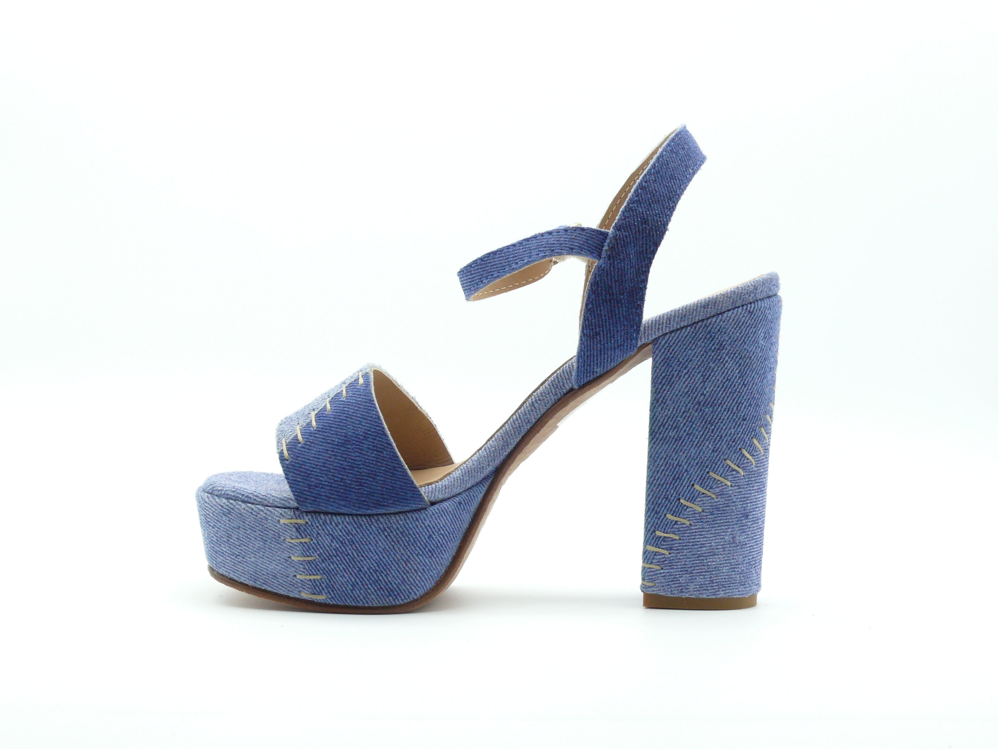 Fiorina S-152620PA1 Sandales Plateforme Femme Bleu Jean