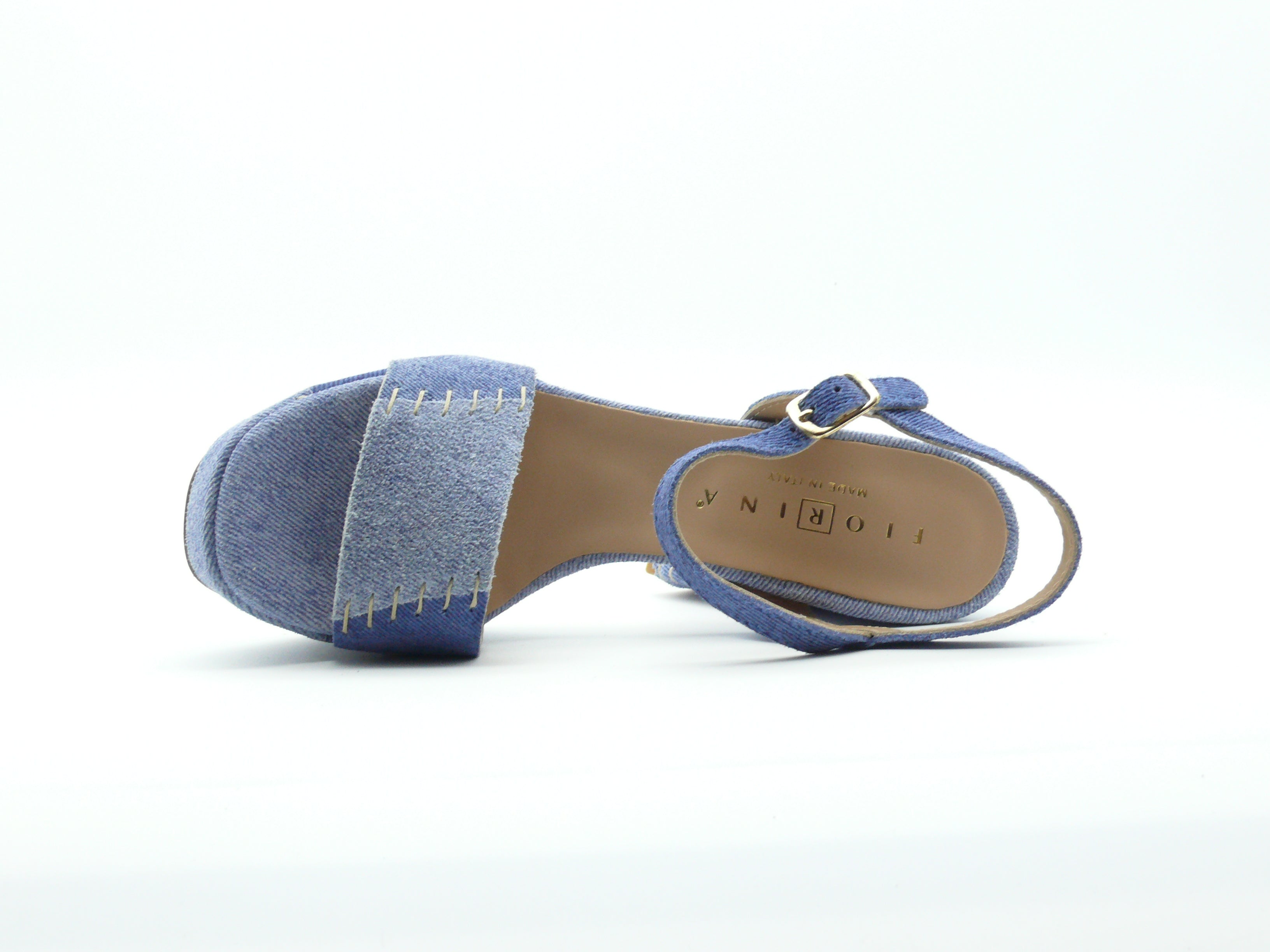 Fiorina S-152620PA1 Sandales Plateforme Femme Bleu Jean