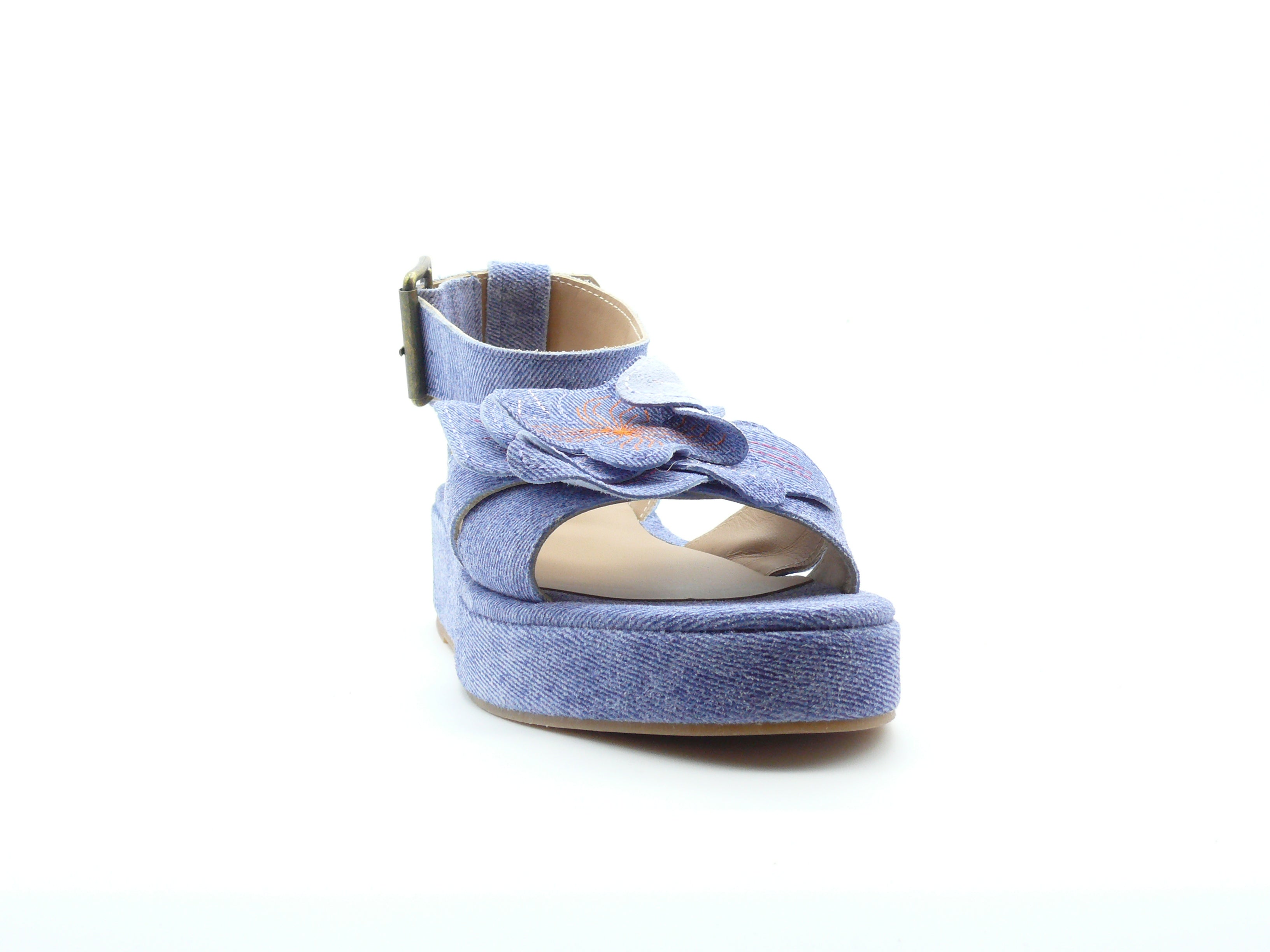 Fiorina PE Jeans Chiaro – Sandales plateforme femme