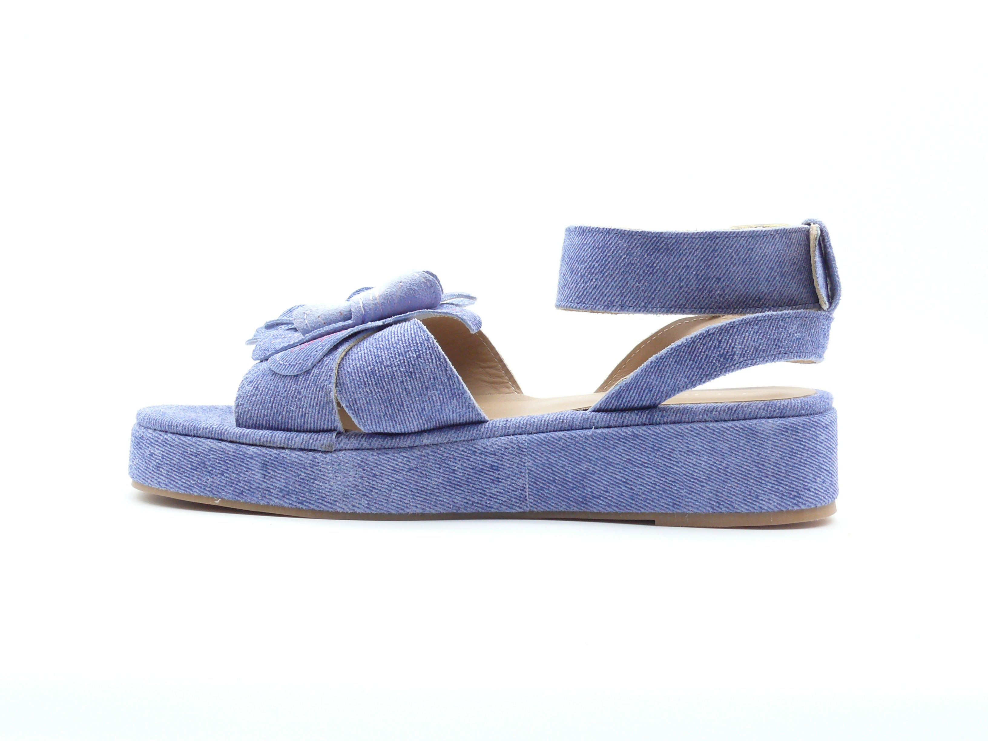 Fiorina PE Jeans Chiaro – Sandales plateforme femme