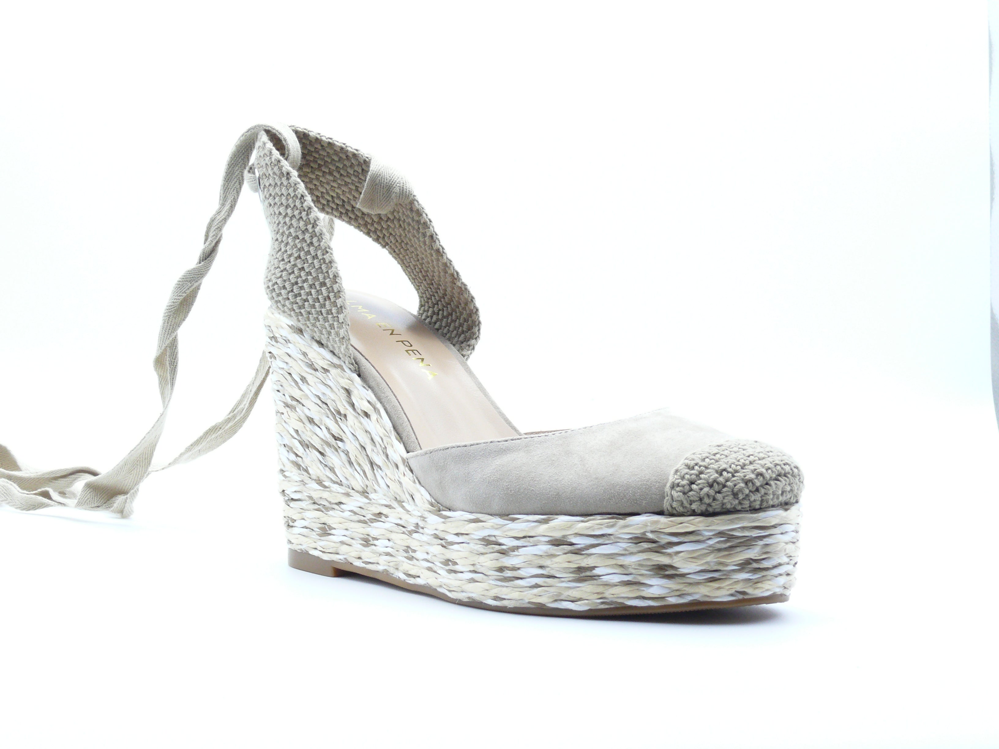 Alma en Pena Espadrilles Compensées Femme - Vison