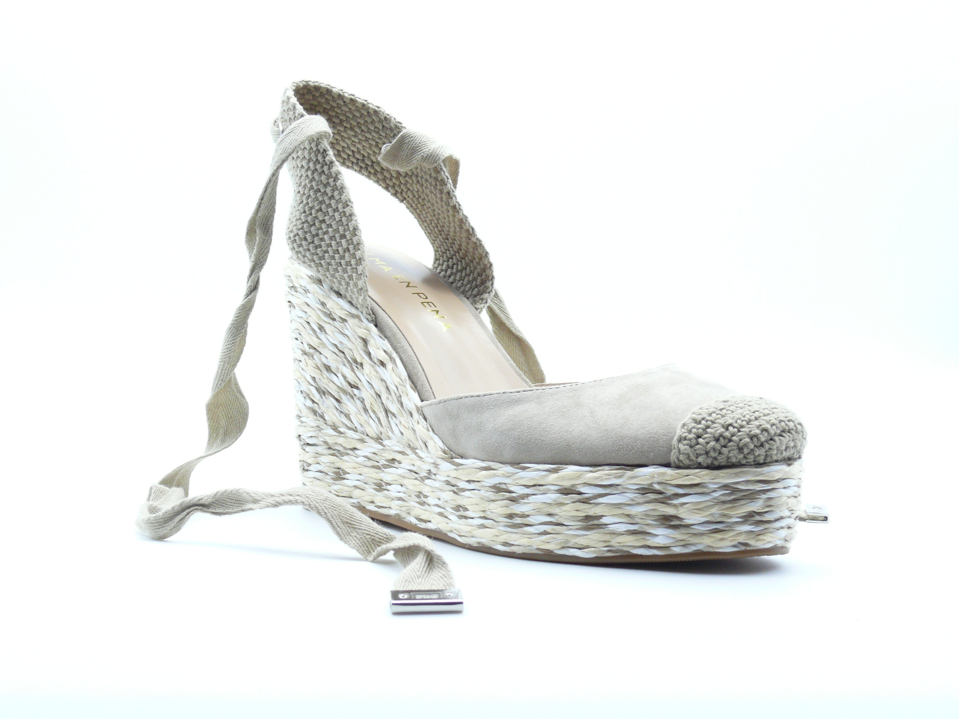 Alma en Pena Espadrilles Compensées Femme - Vison