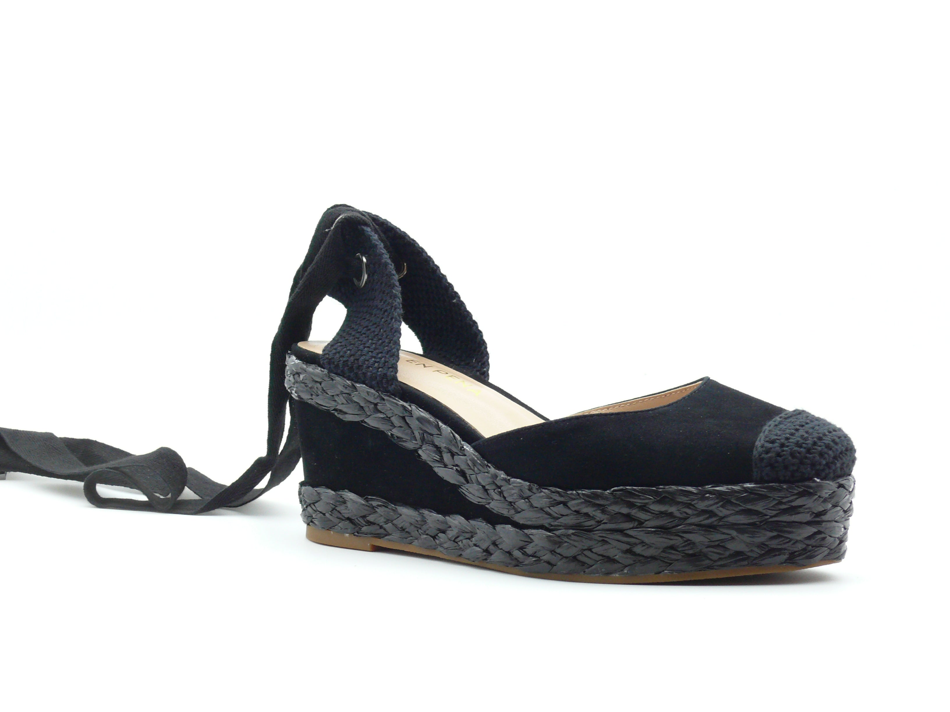 Alma en Pena V240930 Espadrilles Compensées Femme Black