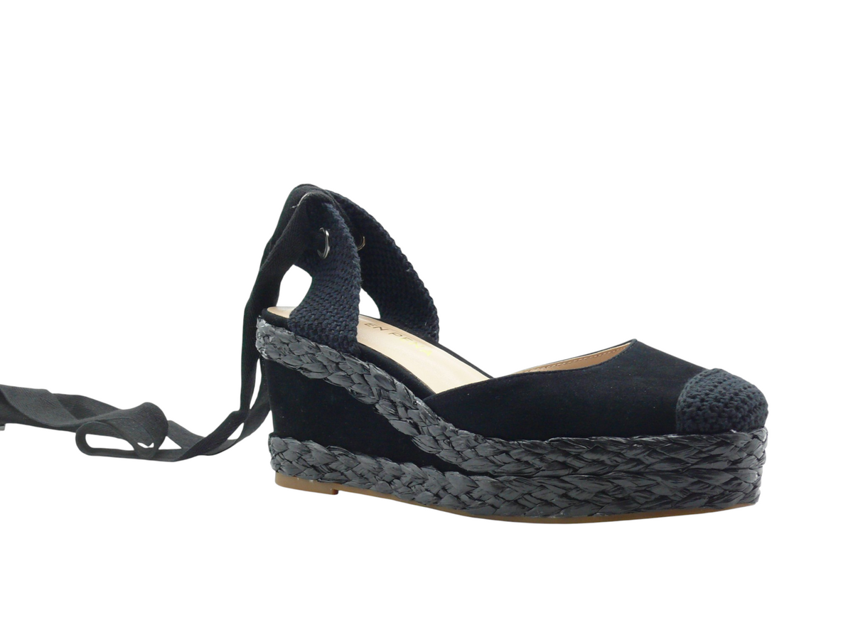 Alma en Pena V240930 Espadrilles Compensées Femme Black