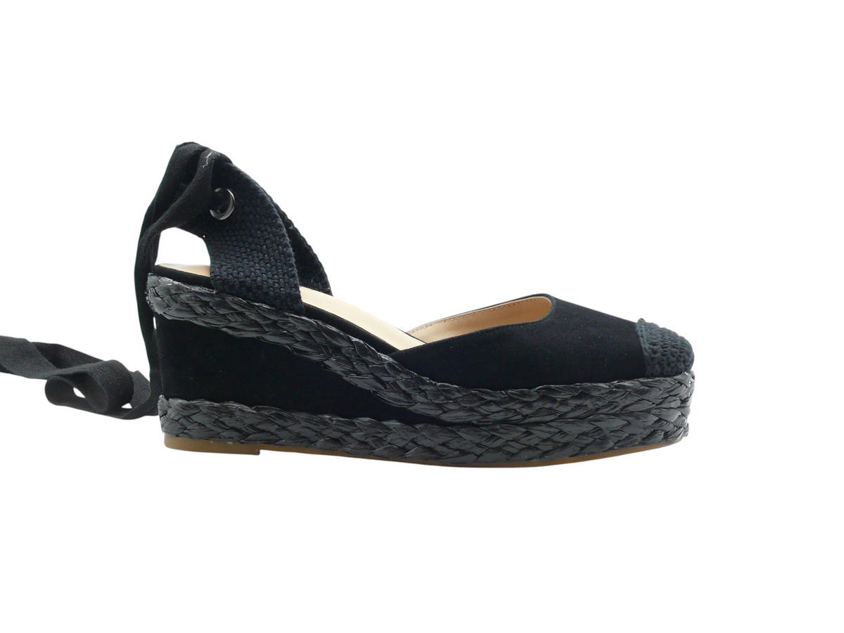 Alma en Pena V240930 Espadrilles Compensées Femme Black