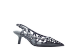 ASH Bizarre Escarpins Slingback Cuir Noir Clouté