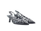 ASH Bizarre Escarpins Slingback Cuir Noir Clouté