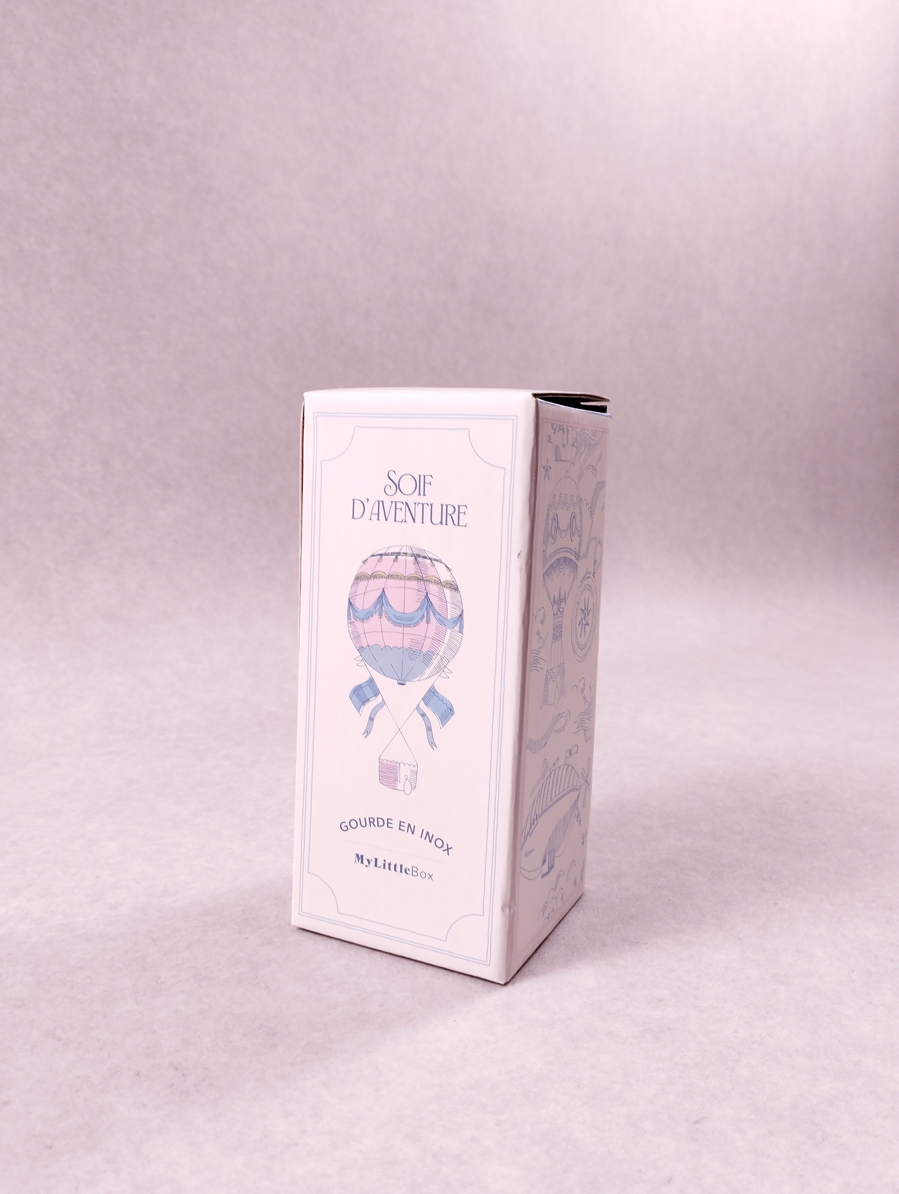 Gourde en inox My Little Box Soif d’Aventure rouge 300 ml