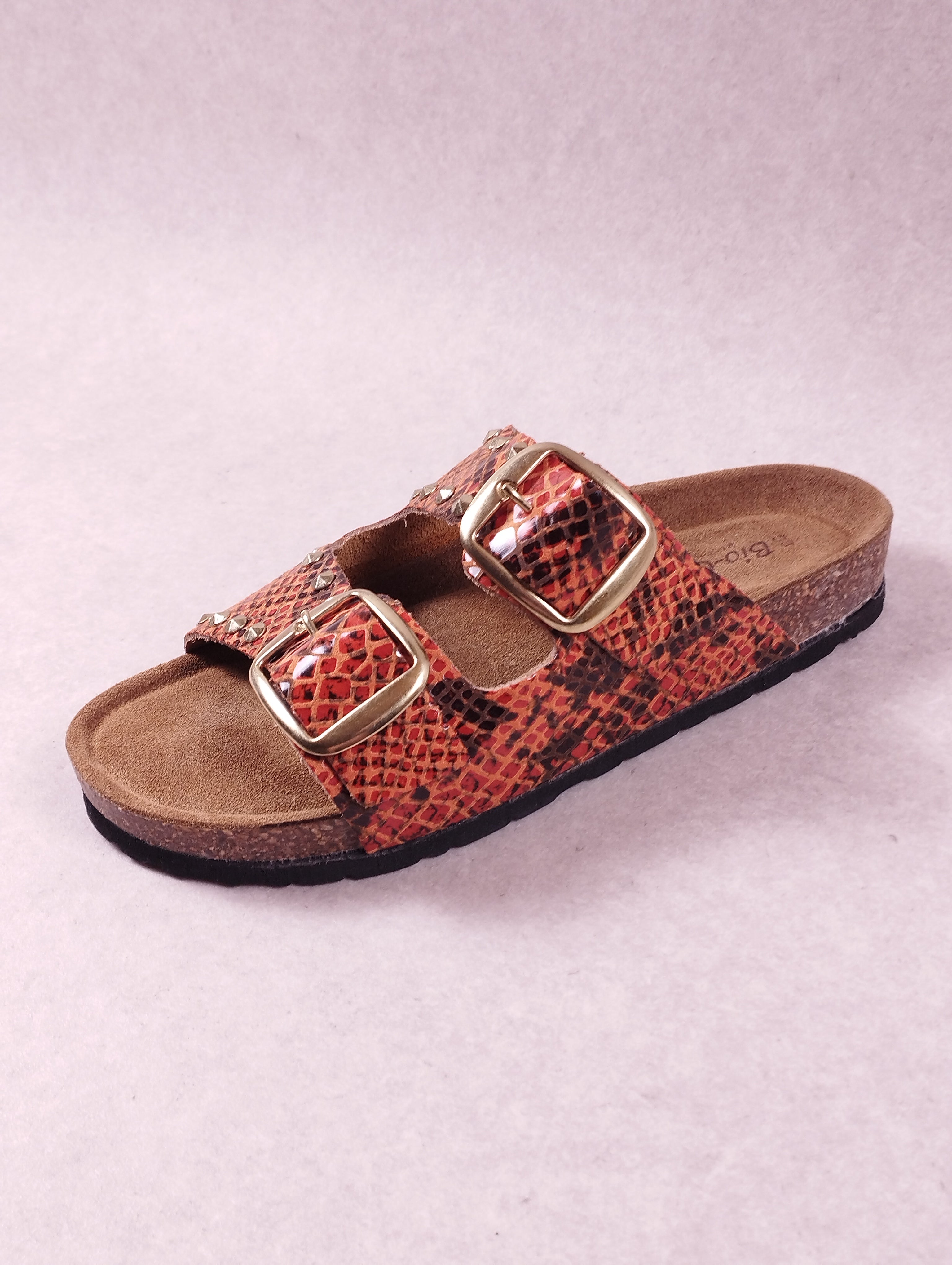 Mules femme Bio-Gold ART 1018 Pitone Corallo orange 38