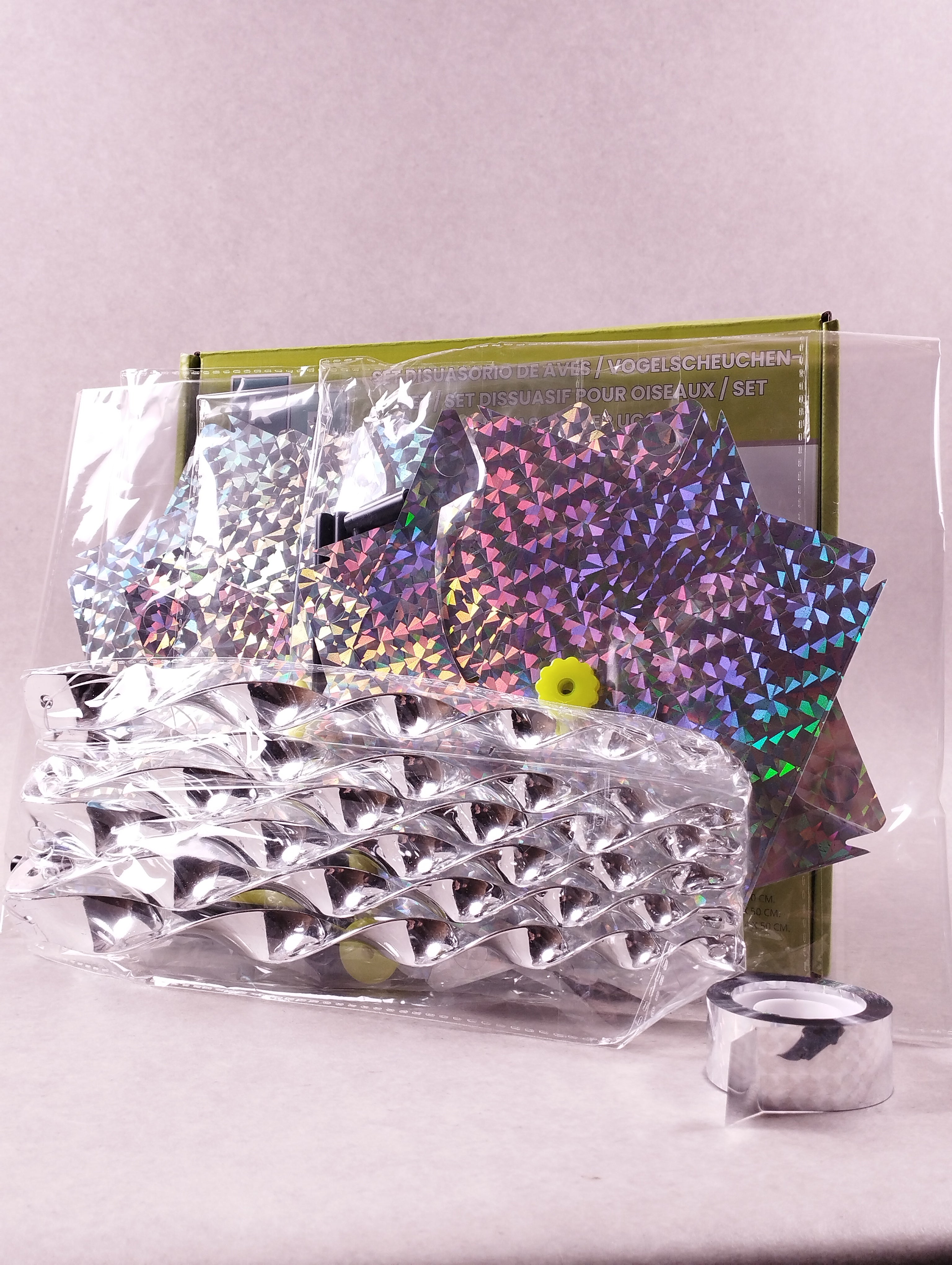 Lot de 3 kits dissuasion oiseaux Koobo Home moulins et spirales