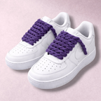 Lacets corde sneakers ronds chunky violet 10 mm 140 cm