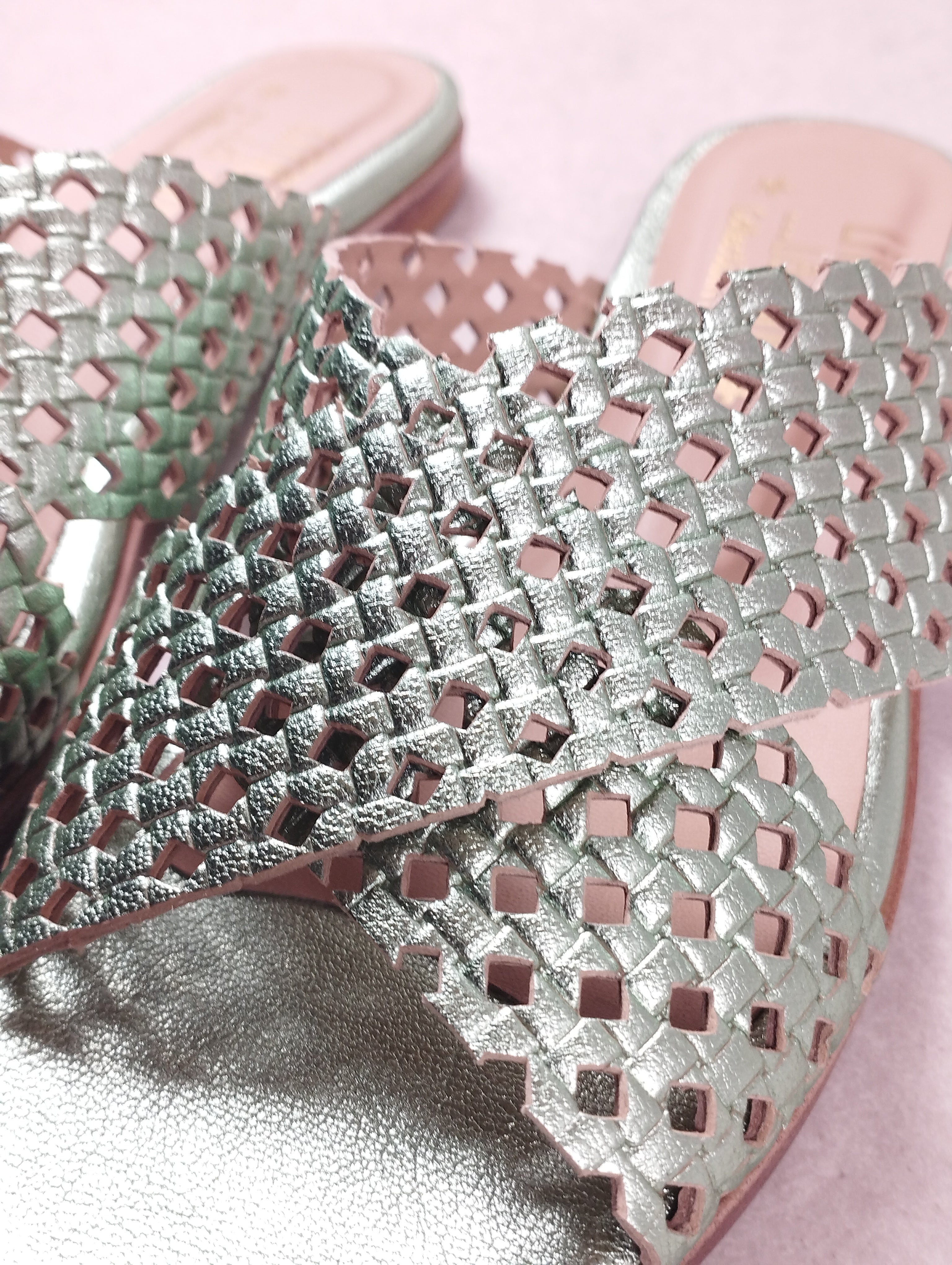 Sandales femme Little La Suite 1253.02 Mica Perfo vert métallisé Pointure 37