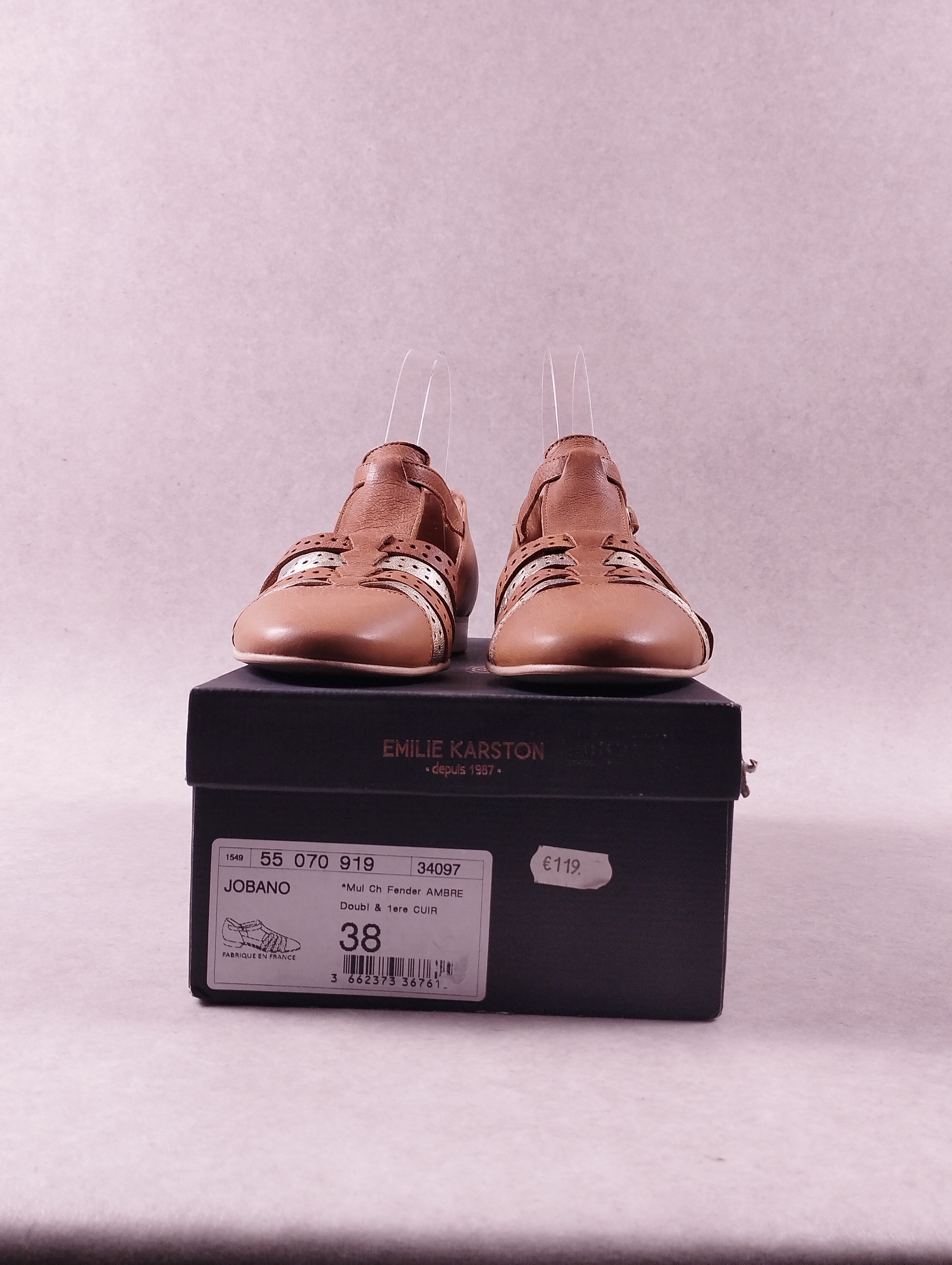Sandales femme Emilie Karston Jobano ambre 38