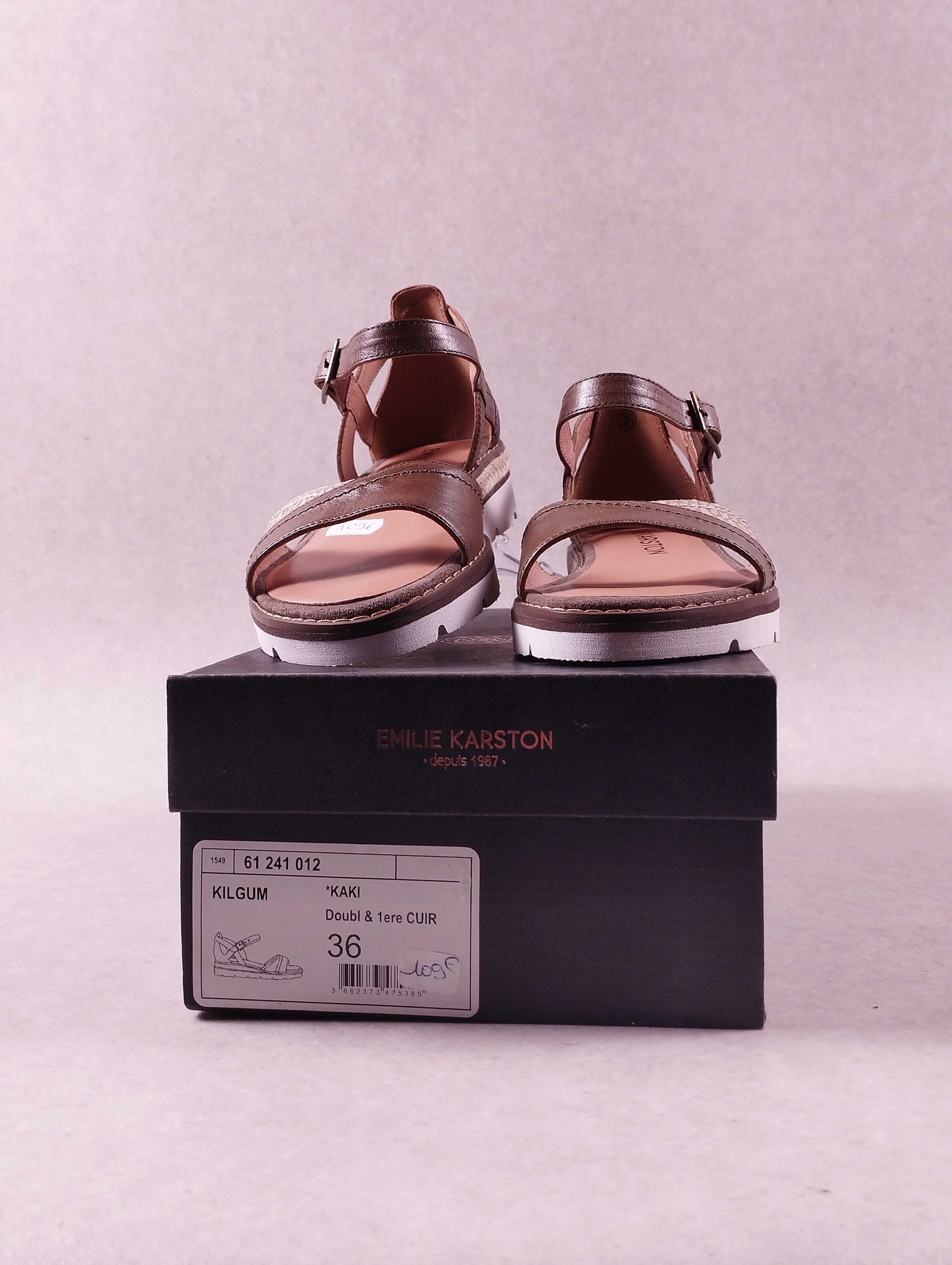 Sandales femme Emilie Karston Kilgum kaki 36
