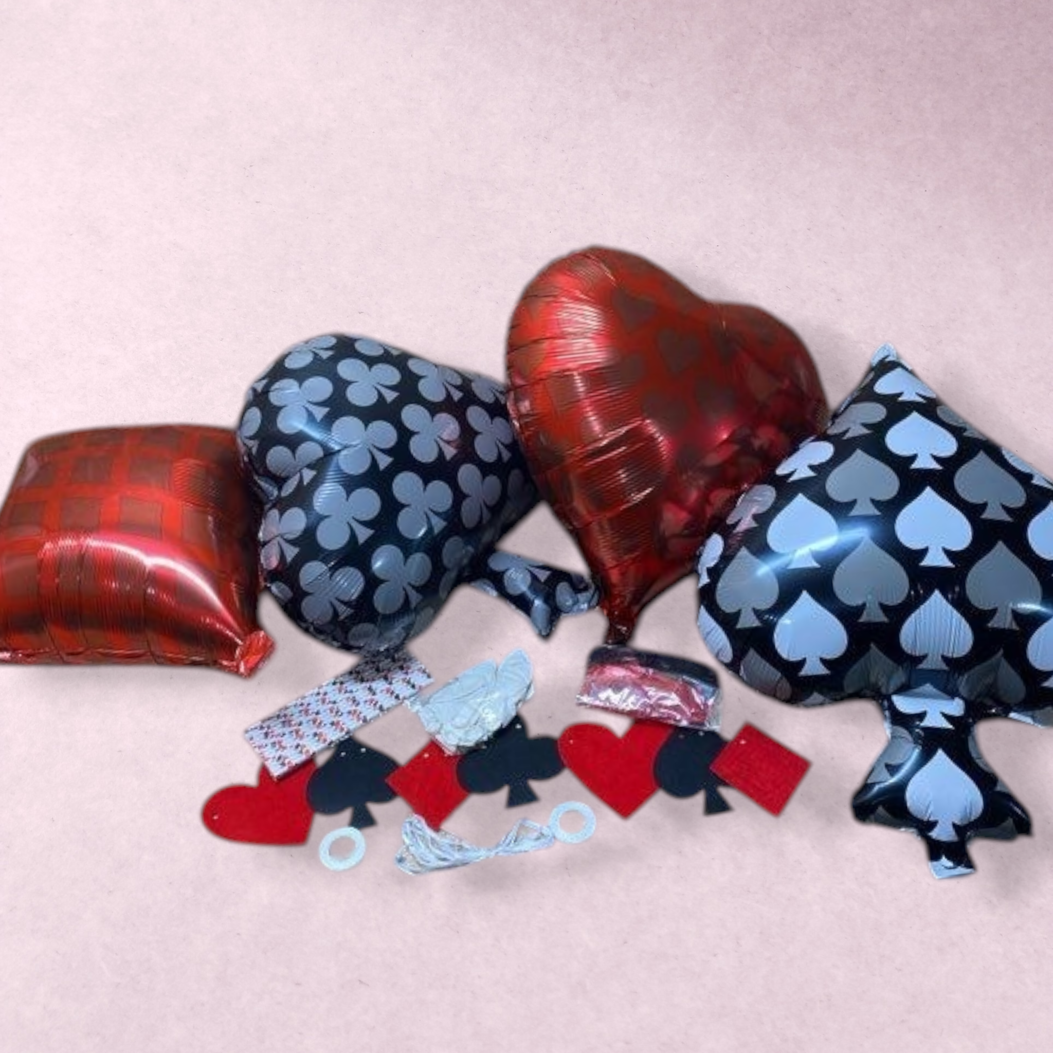 Kit décoration fête casino Party Supplies P-PA-042 rouge noir blanc