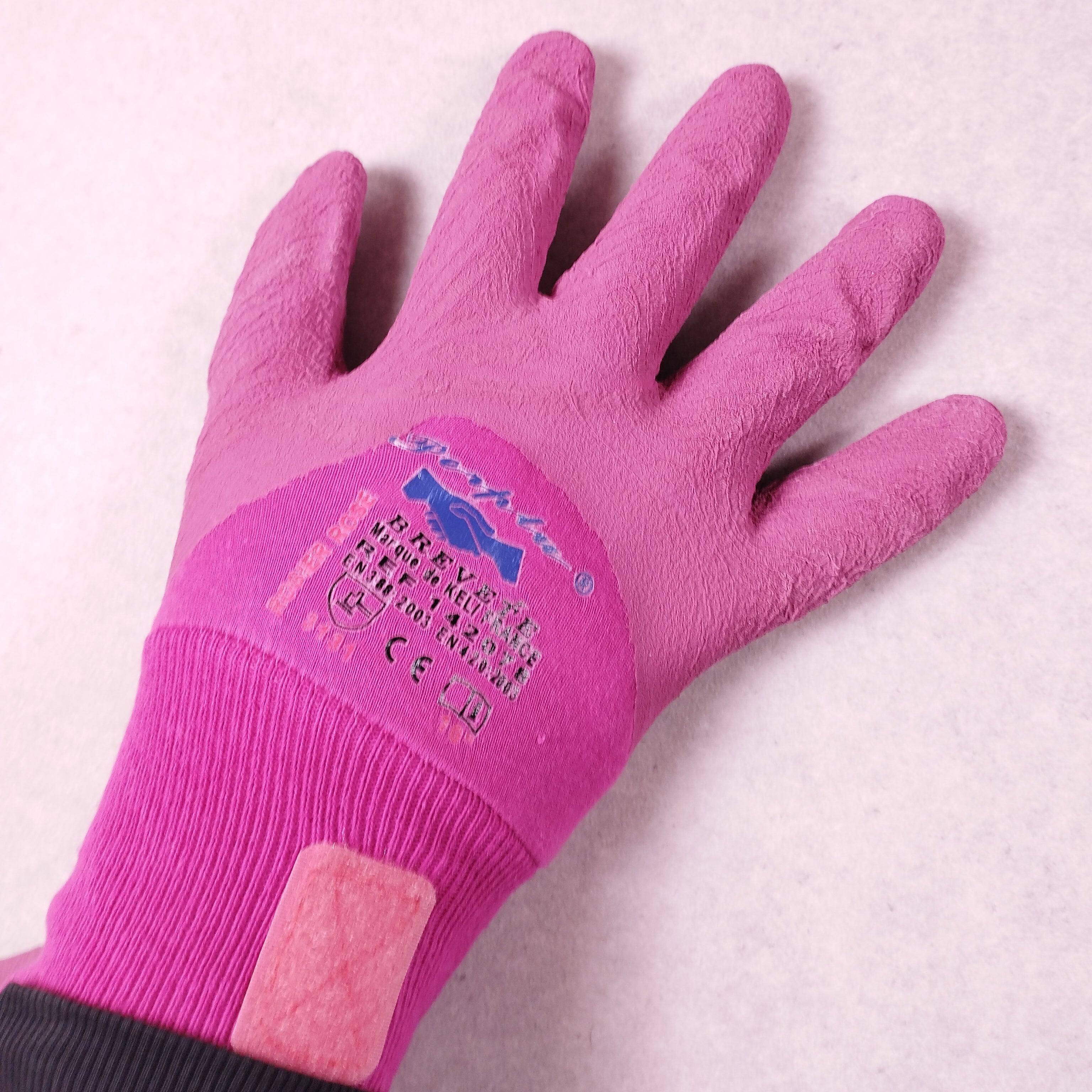 Lot de 8 paires de gants de jardin Keli Protect Perplu Le Rosier Rose T10