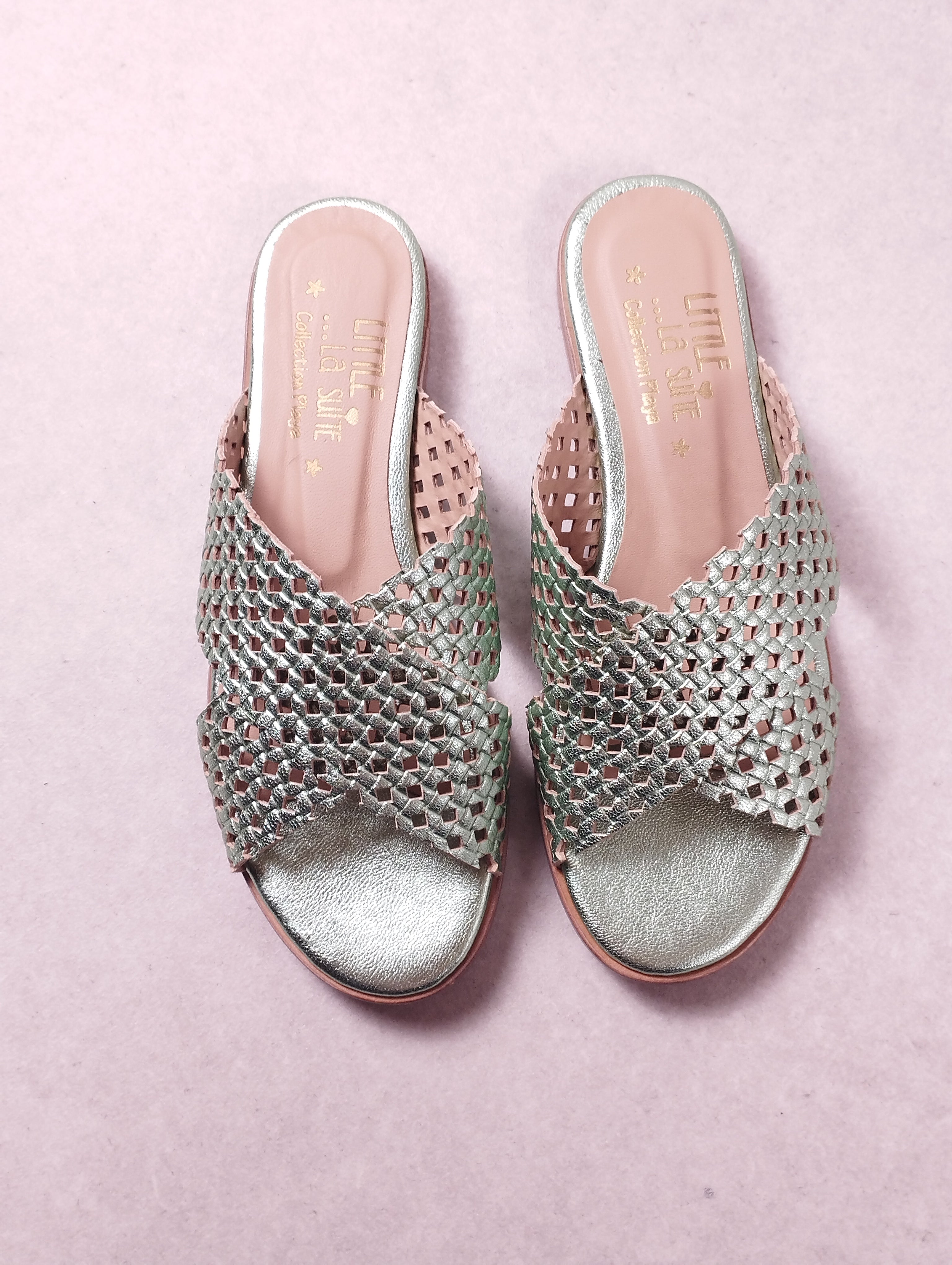 Sandales femme Little La Suite 1253.02 Mica Perfo vert métallisé Pointure 37