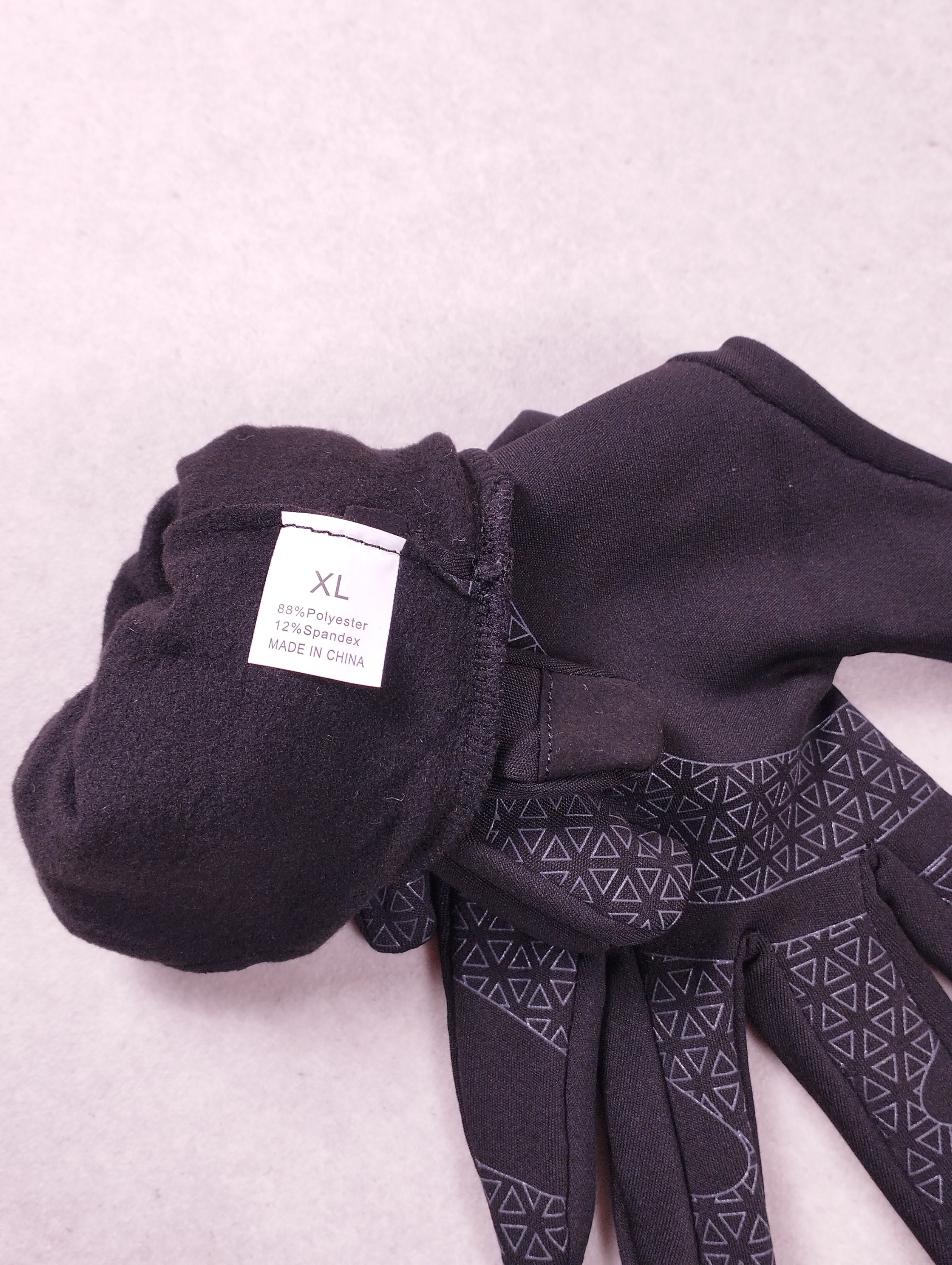 Gants homme tactiles coupe-vent noir XL taille 9