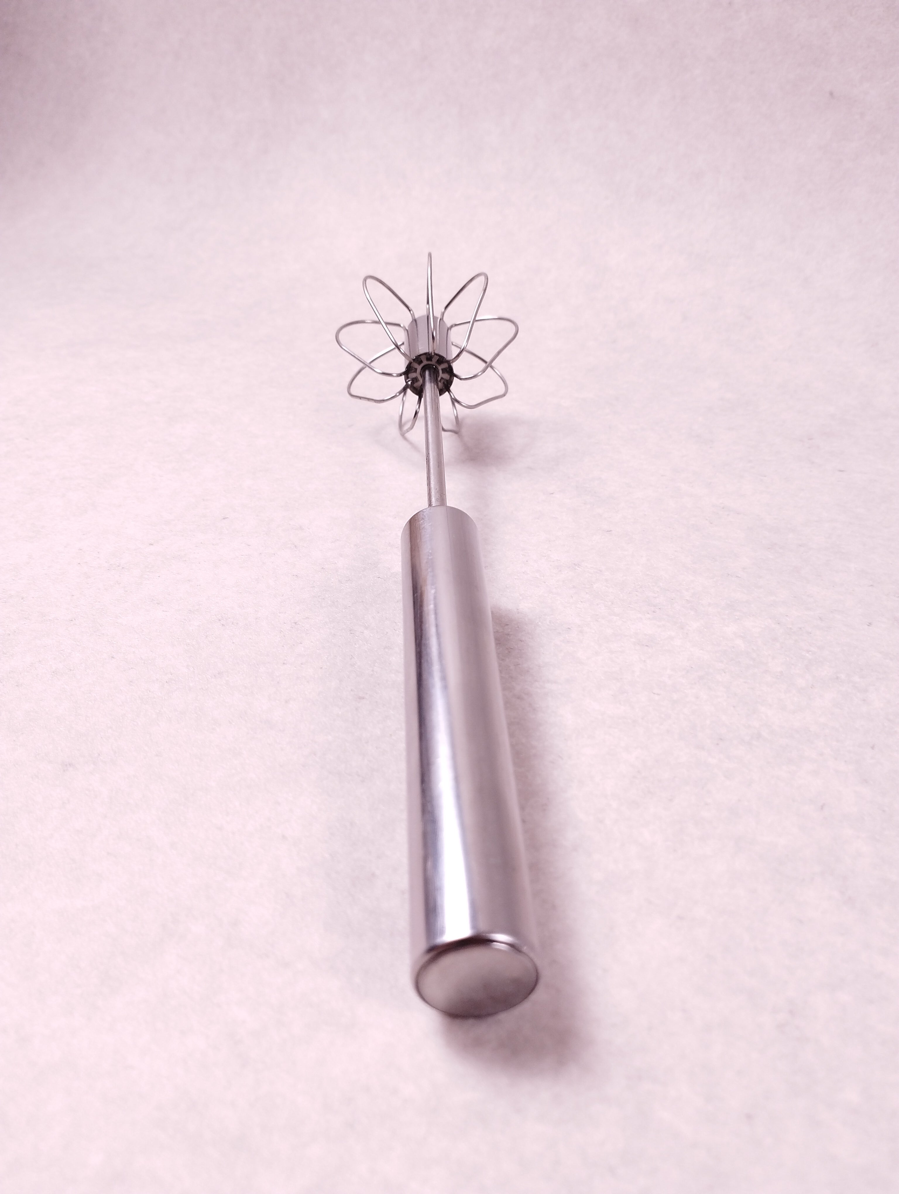 Mousseur à lait manuel inox argent 25 cm
