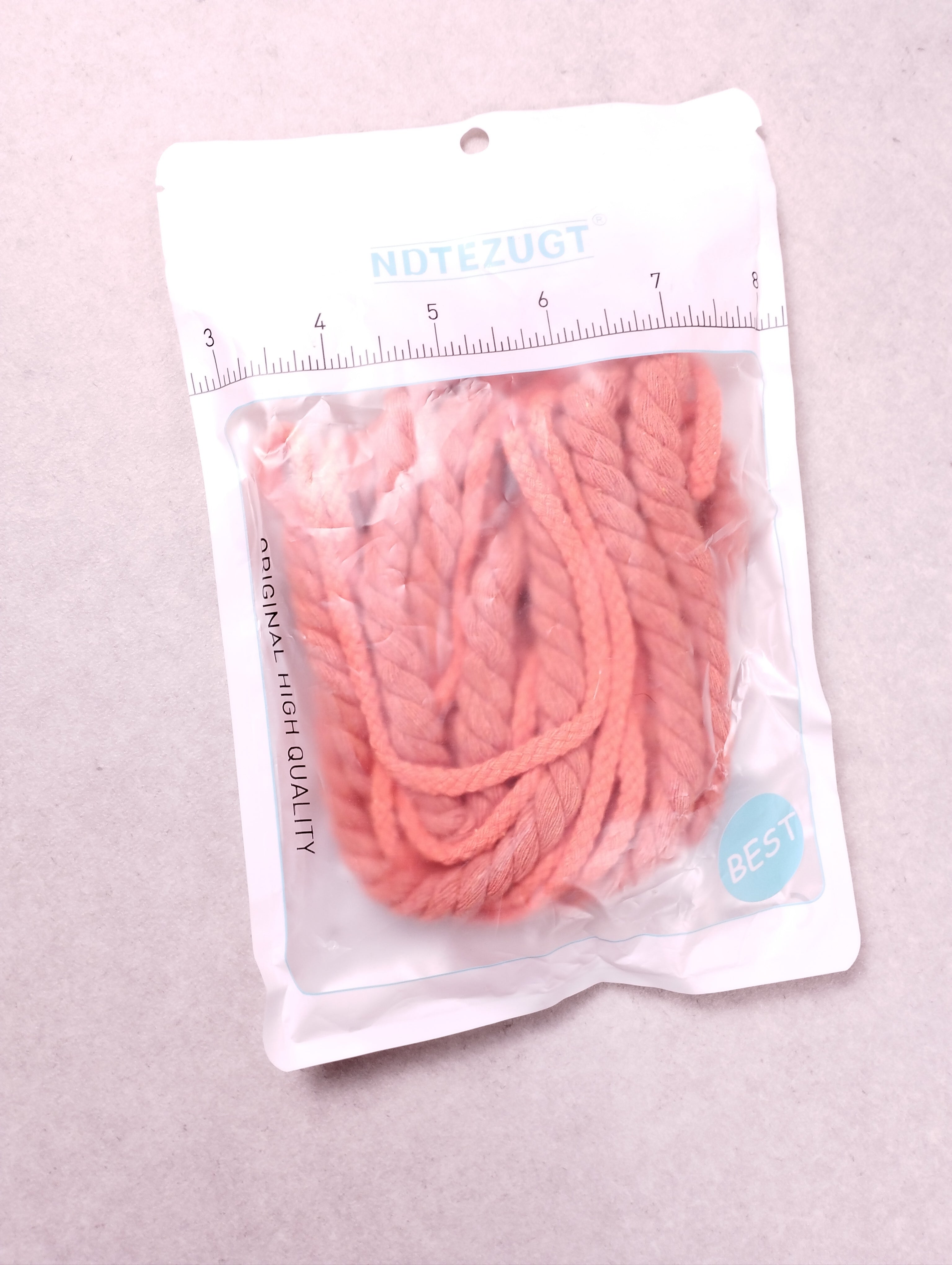 Lacets corde sneakers ronds chunky orange 10 mm 120 cm