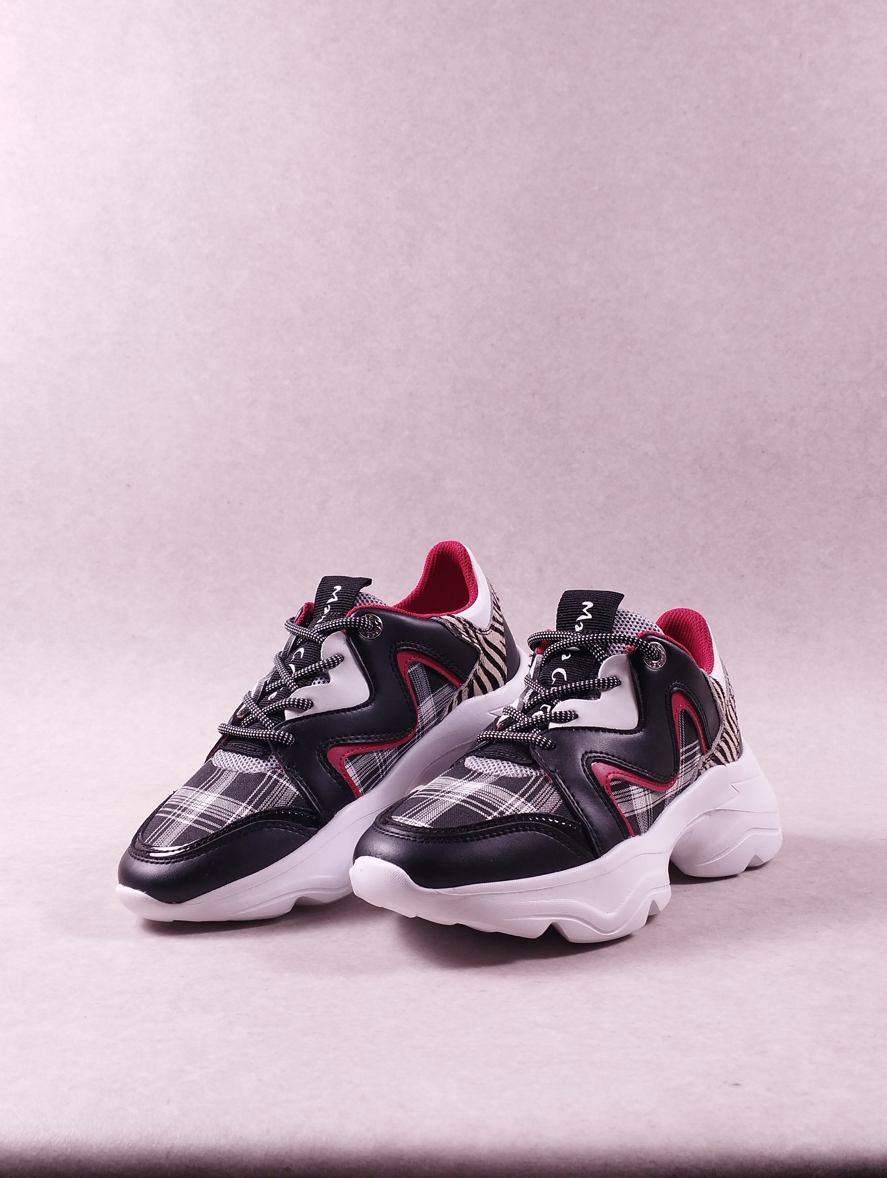 Baskets femme Manila Grace S009LQ tartan chunky pointure 36