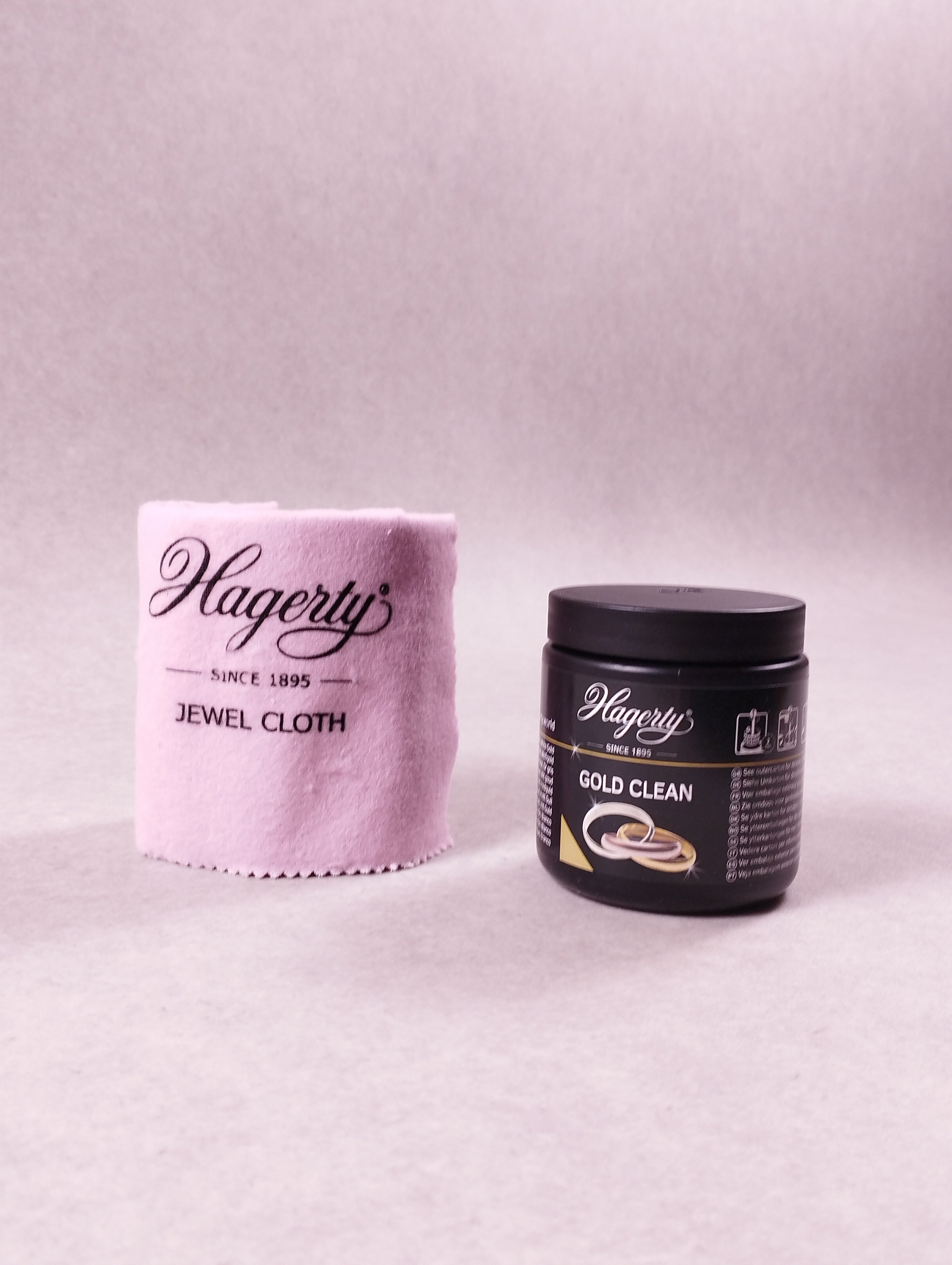 Lot entretien bijoux Hagerty Gold Clean + Jewel Cloth