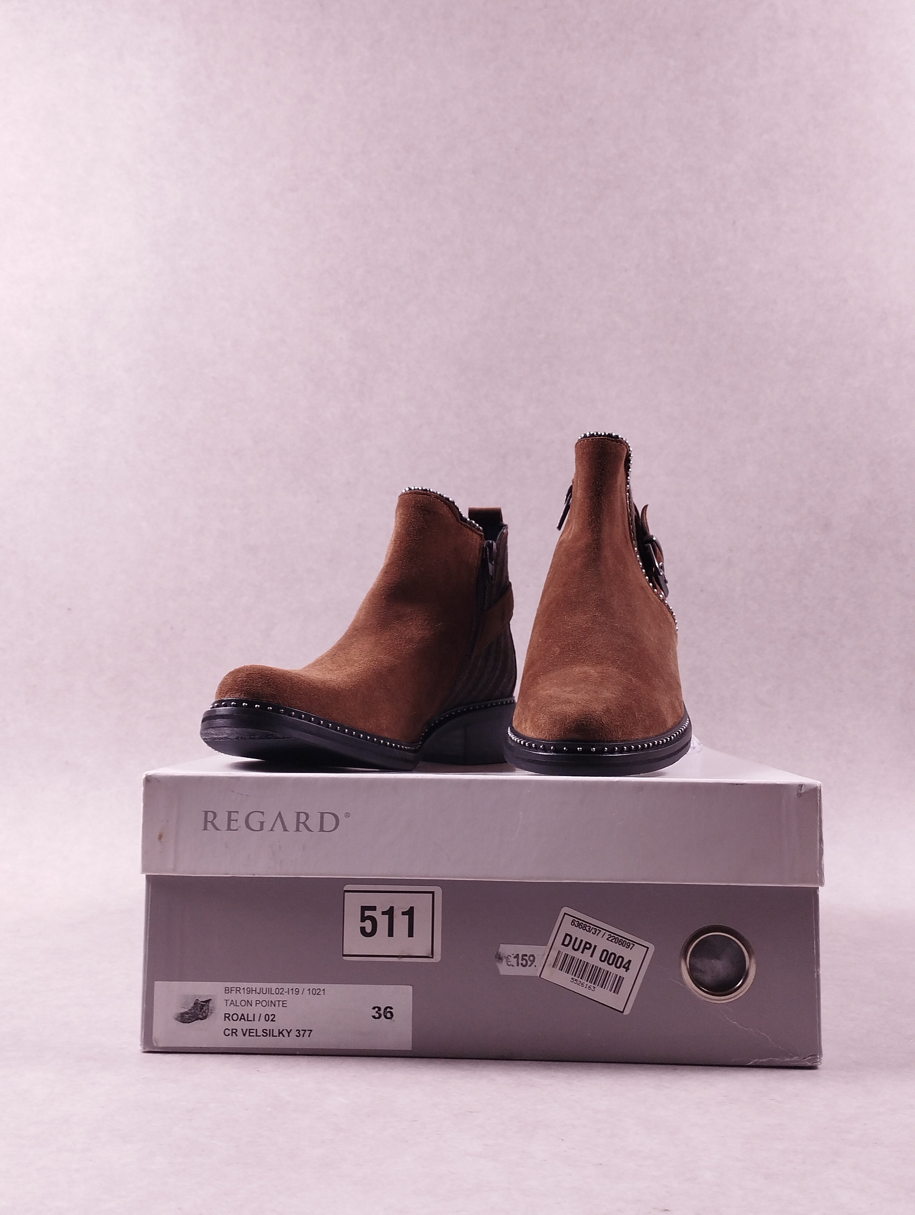 Boots femme Regard Roali / 02 marron suédine pointure 36