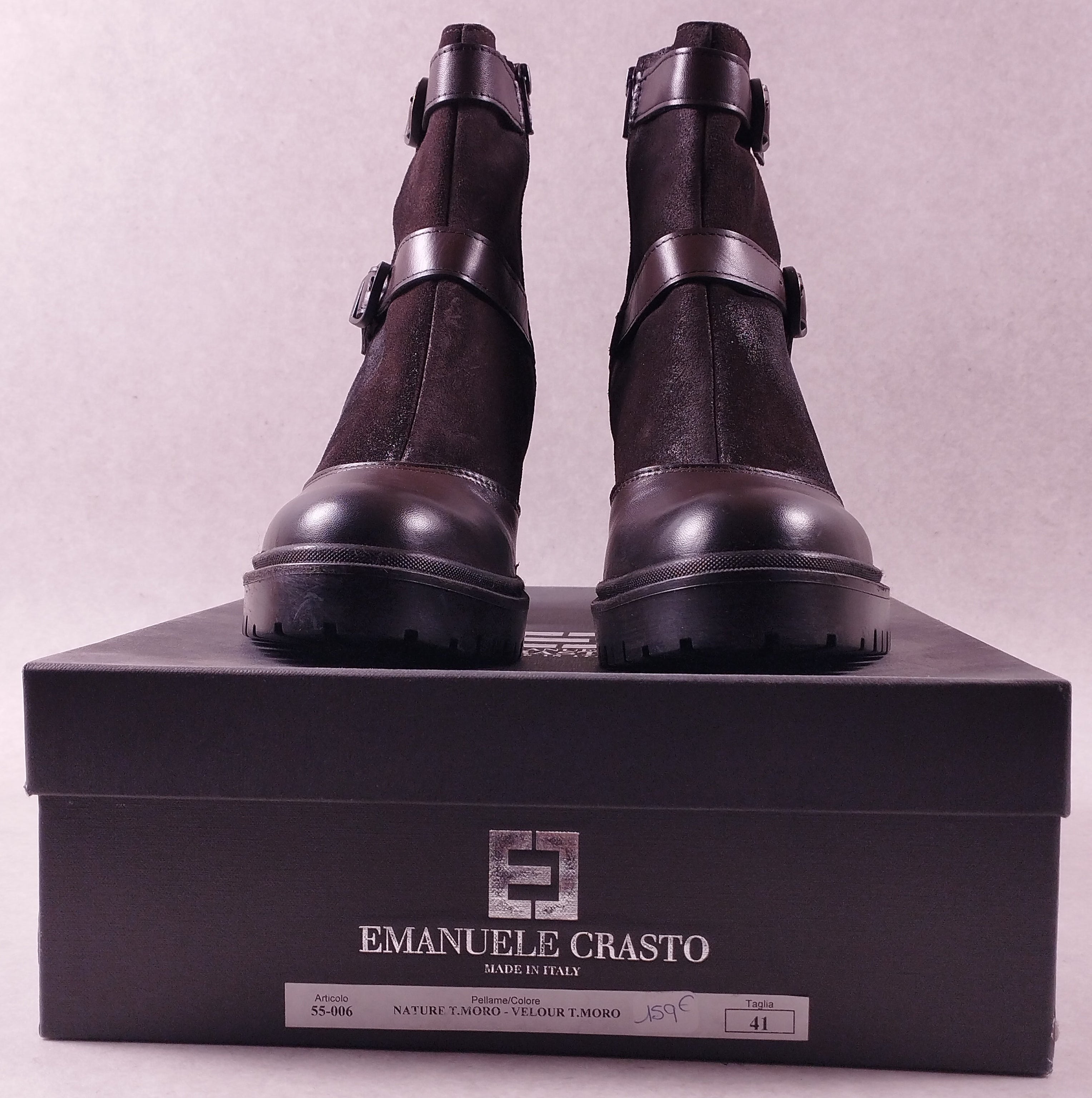 Boots femme Emanuele Crasto 55-006 marron foncé 41