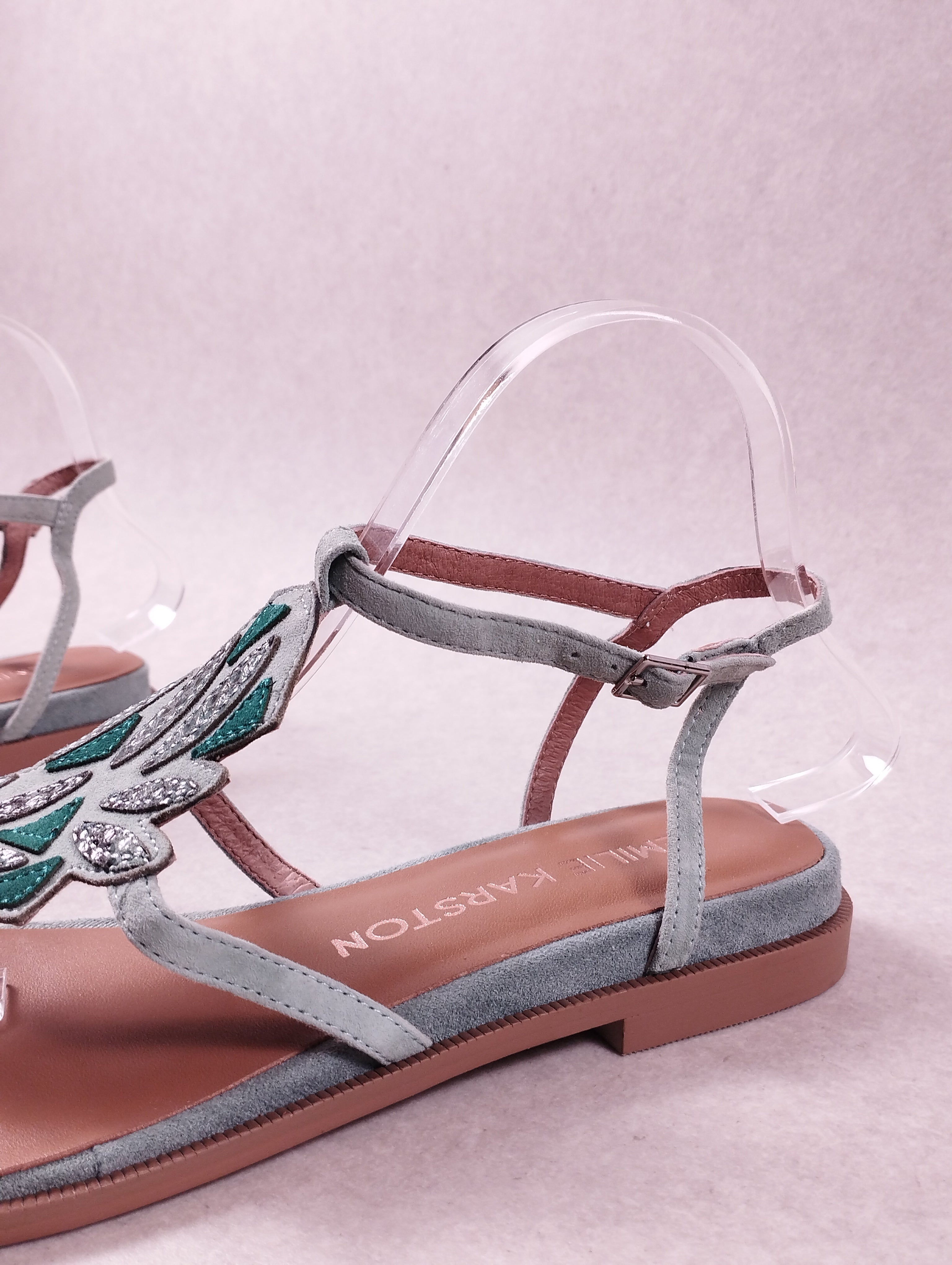 Sandales femme Emilie Karston SOHO aqua 40