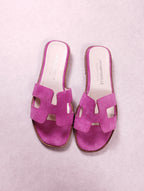 Mules femme Intemporelle by Francis Larre velours fuchsia Pointure 38