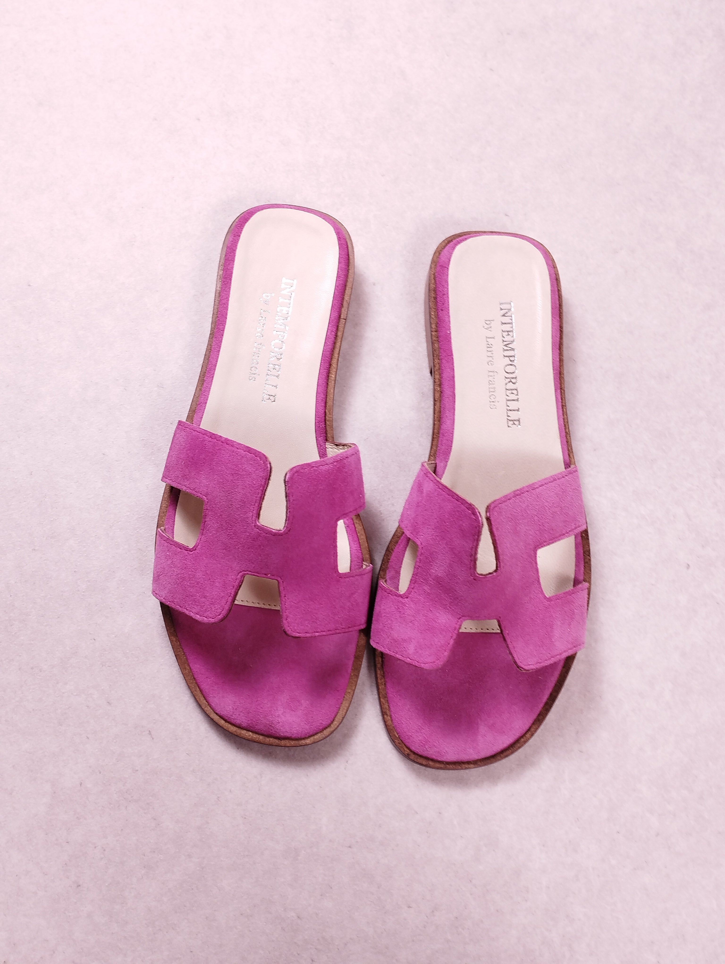 Mules femme Intemporelle by Francis Larre velours fuchsia Pointure 38