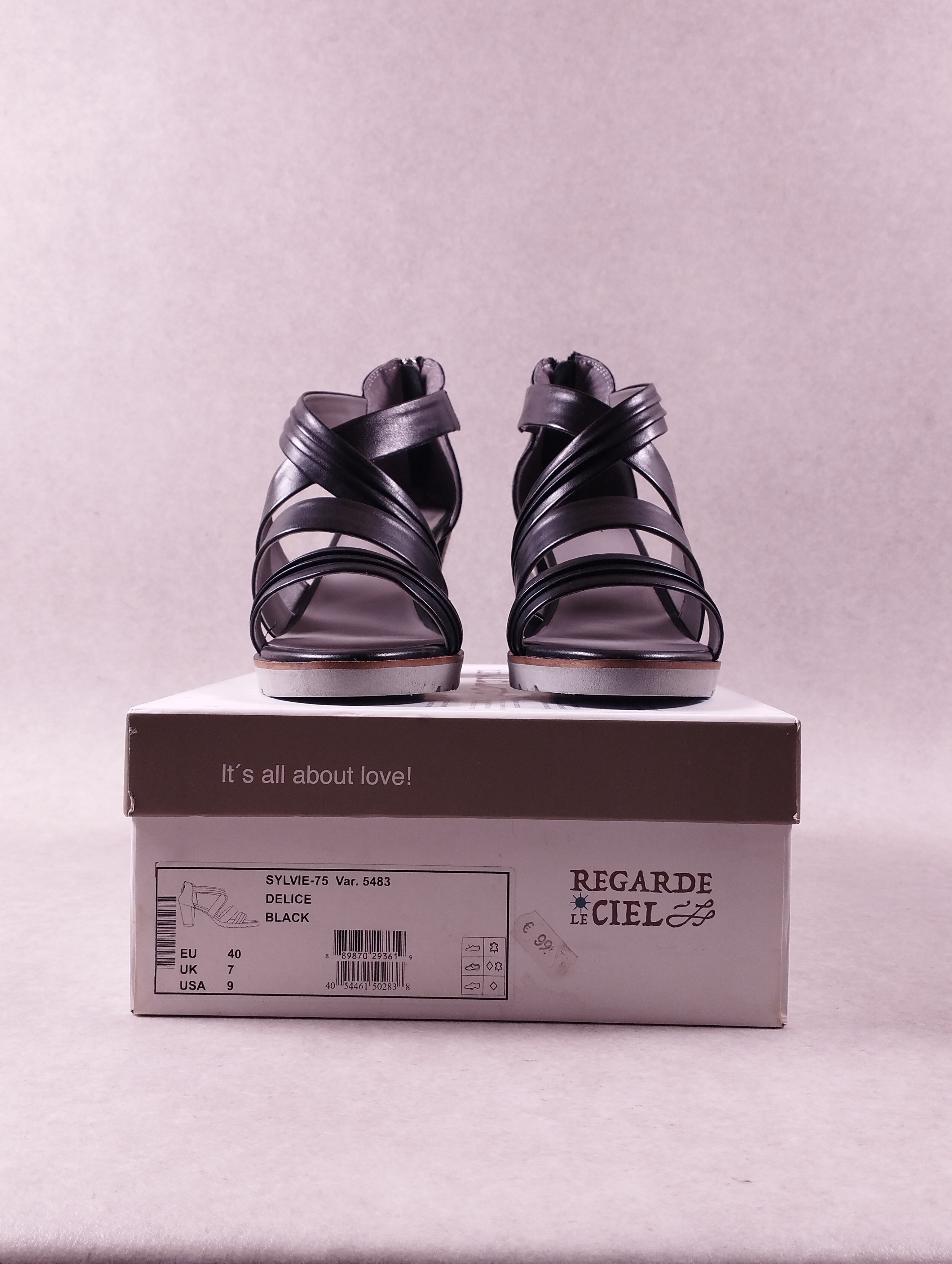 Sandales femme Regarde le Ciel Sylvie-75 noir 40