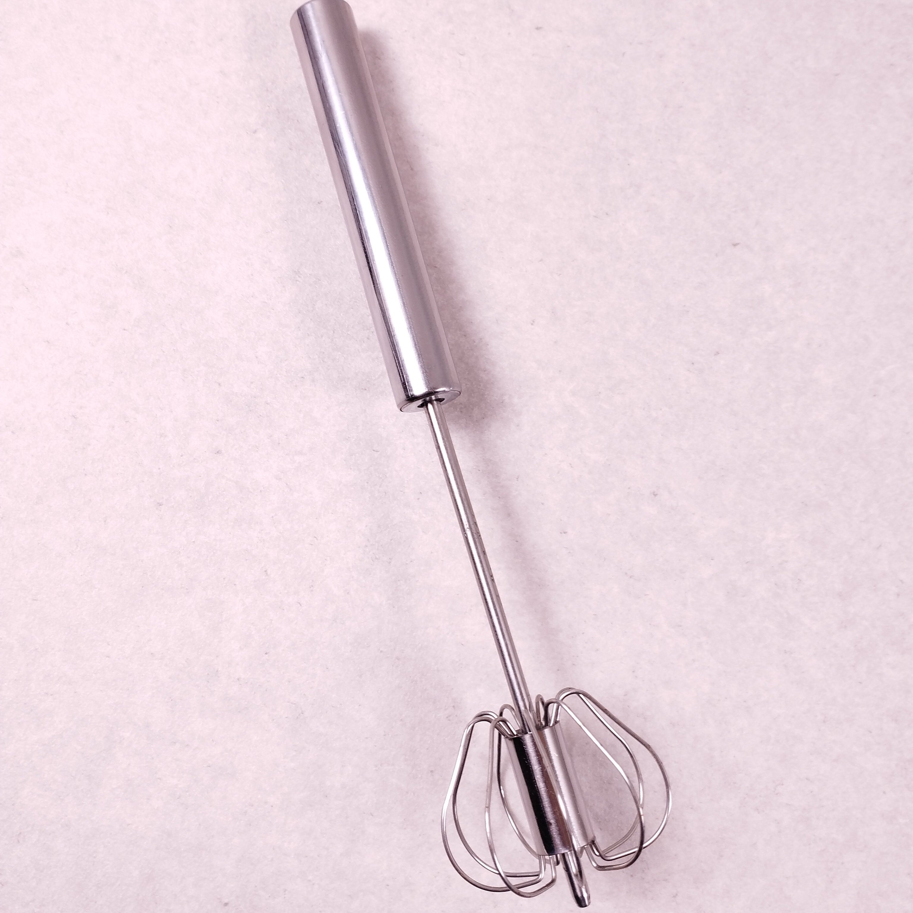 Mousseur à lait manuel inox argent 25 cm