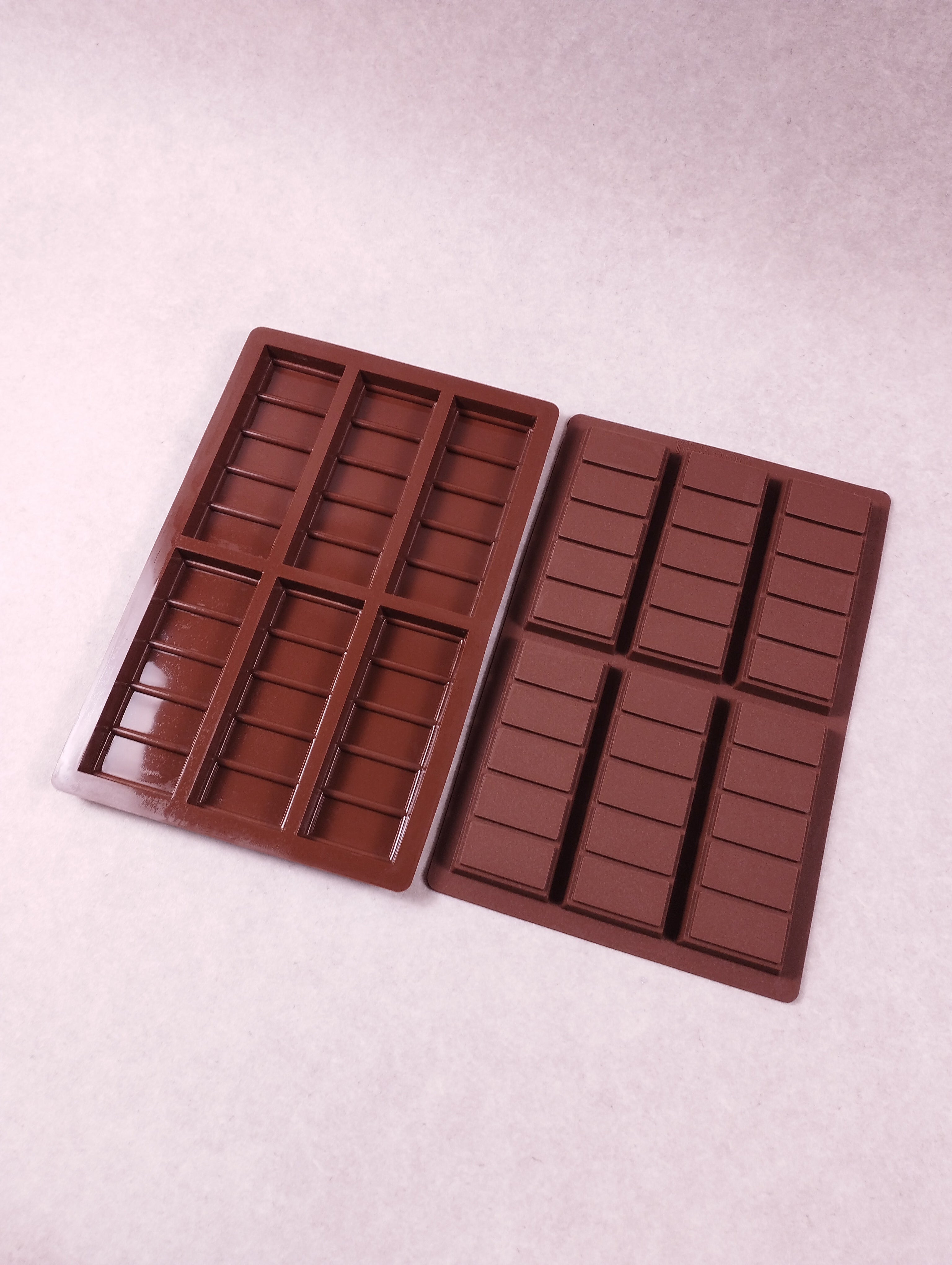 Kit moules silicone tablettes chocolat (V6) marron 25,5 × 17 cm