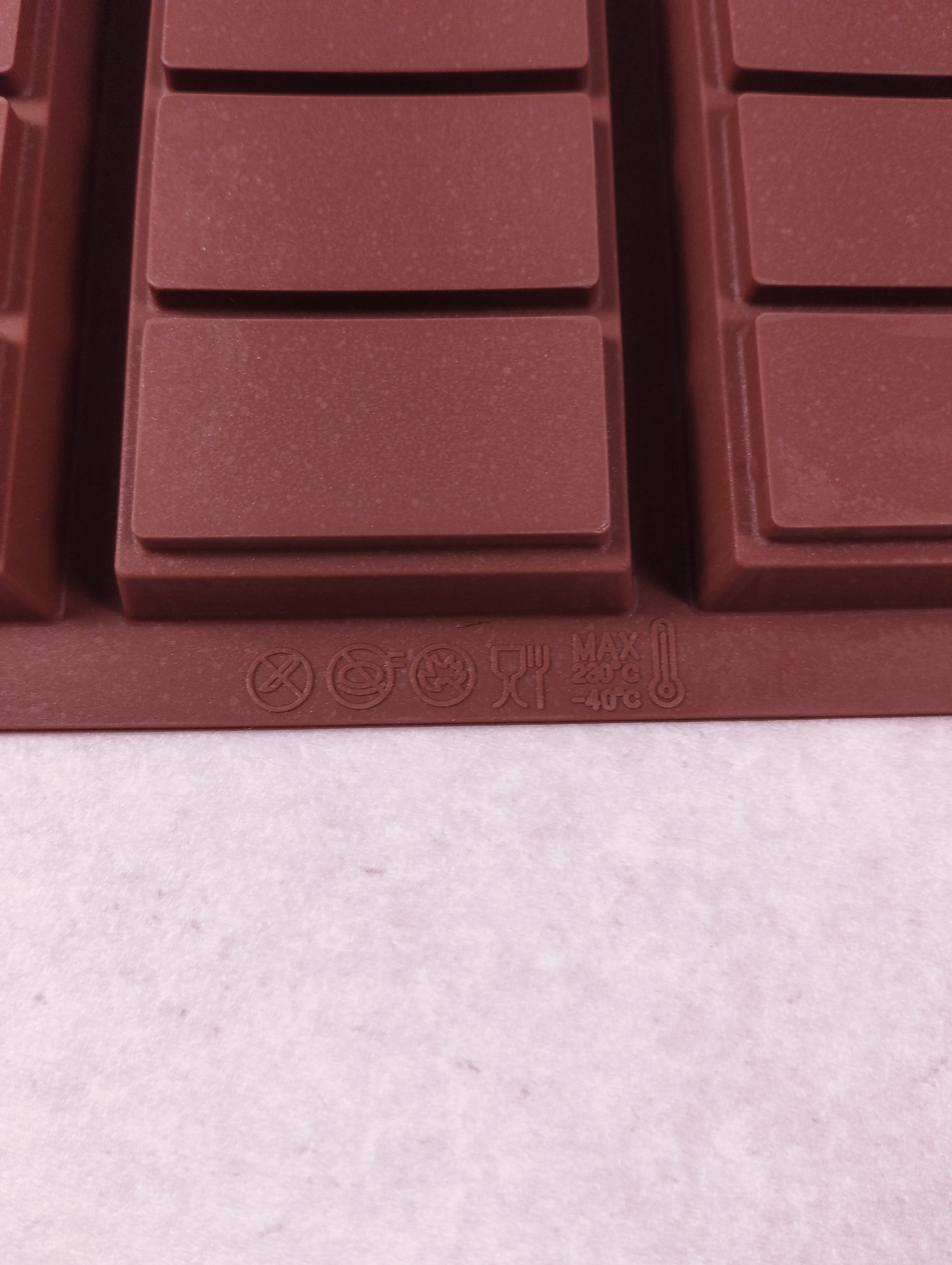 Kit moules silicone tablettes chocolat (V6) marron 25,5 × 17 cm