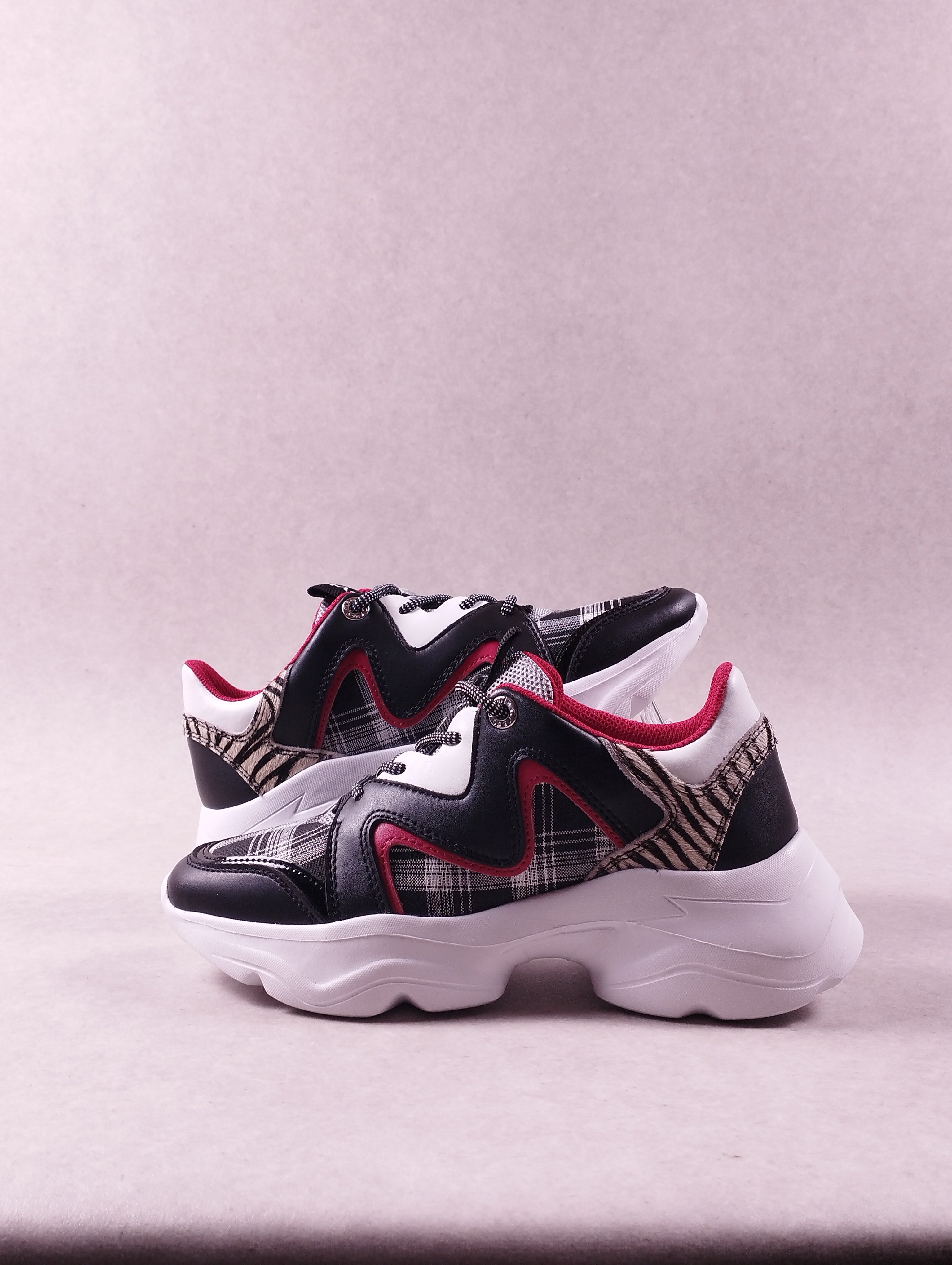 Baskets femme Manila Grace S009LQ tartan chunky pointure 36